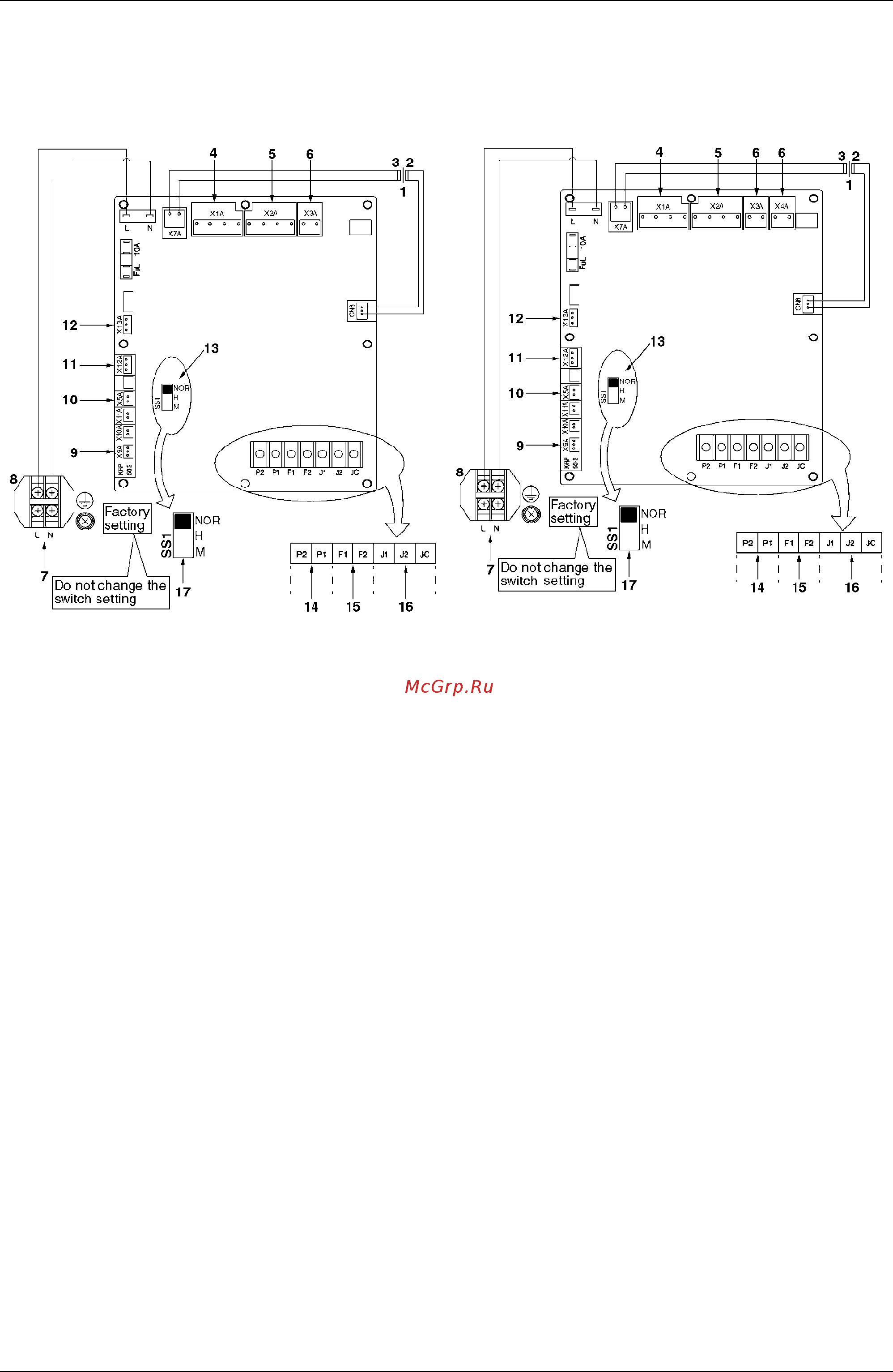 Daikin VAM150GJVE [38/112] Layout of switches on printed circuit board