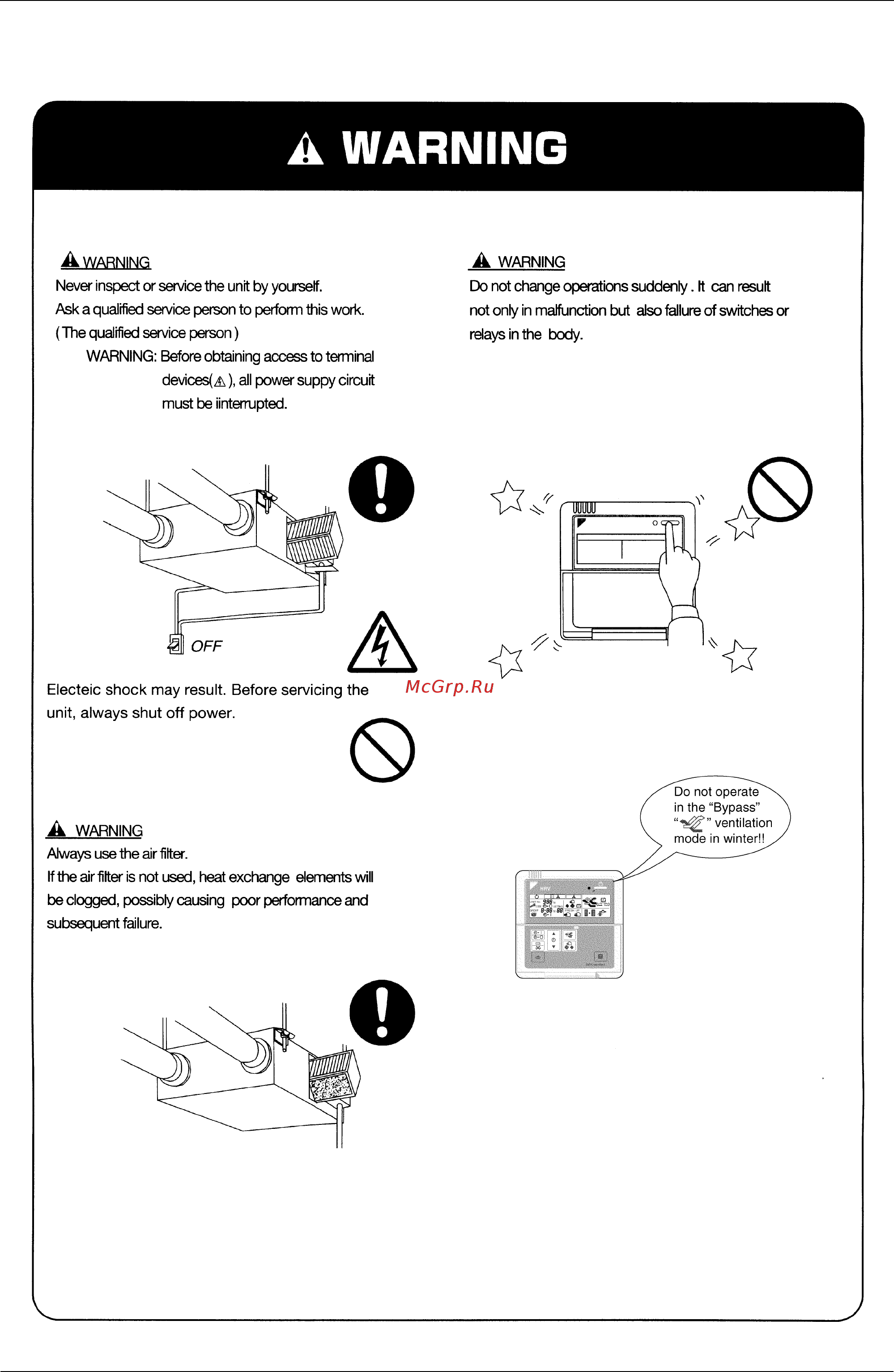 Daikin VAM250GJVE [7/112] Cautions in operation and maintenance