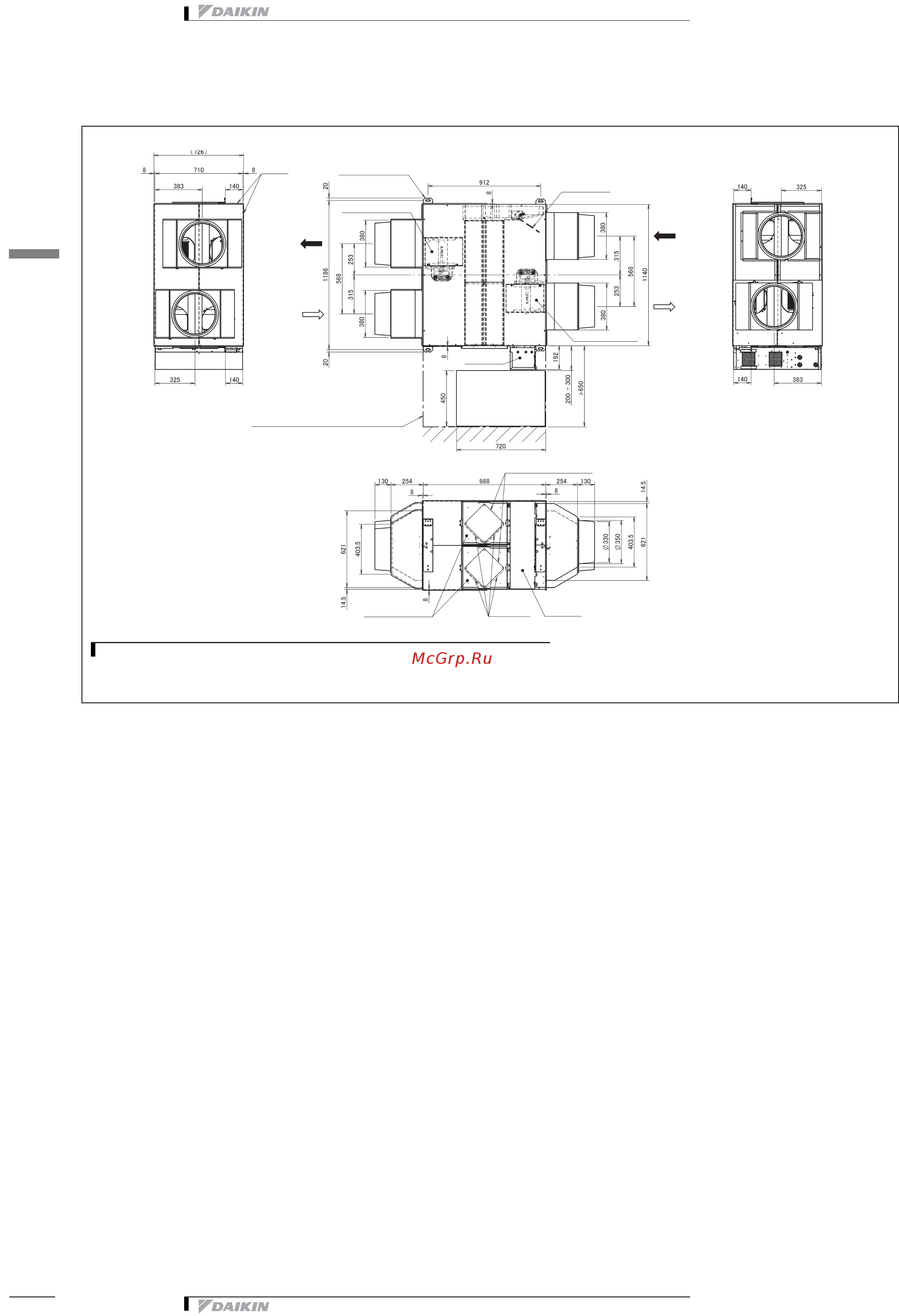 Daikin VAM2000FCVE [16/51] Размерные чертежи