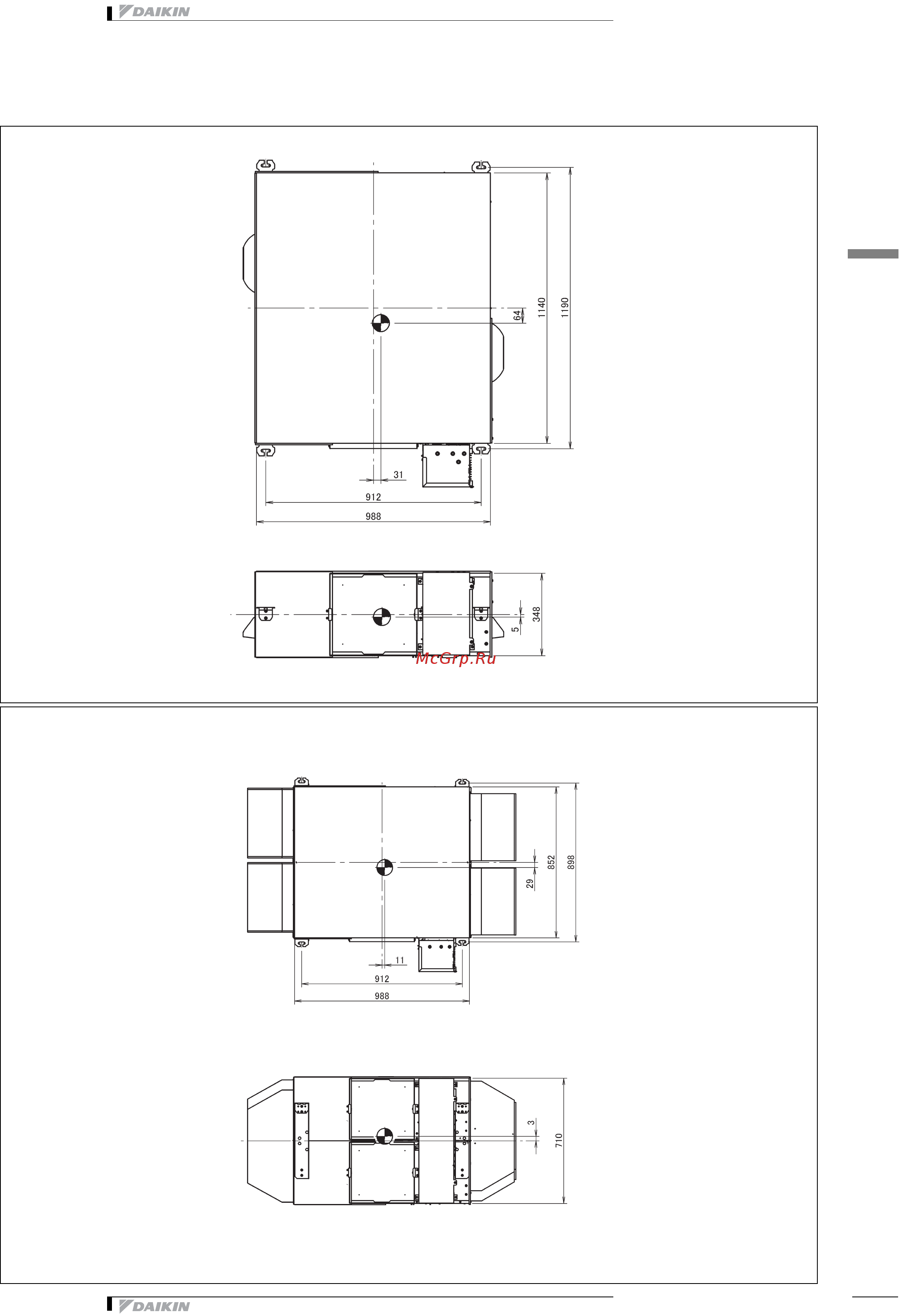 Daikin VAM2000FCVE [19/51] Центр тяжести