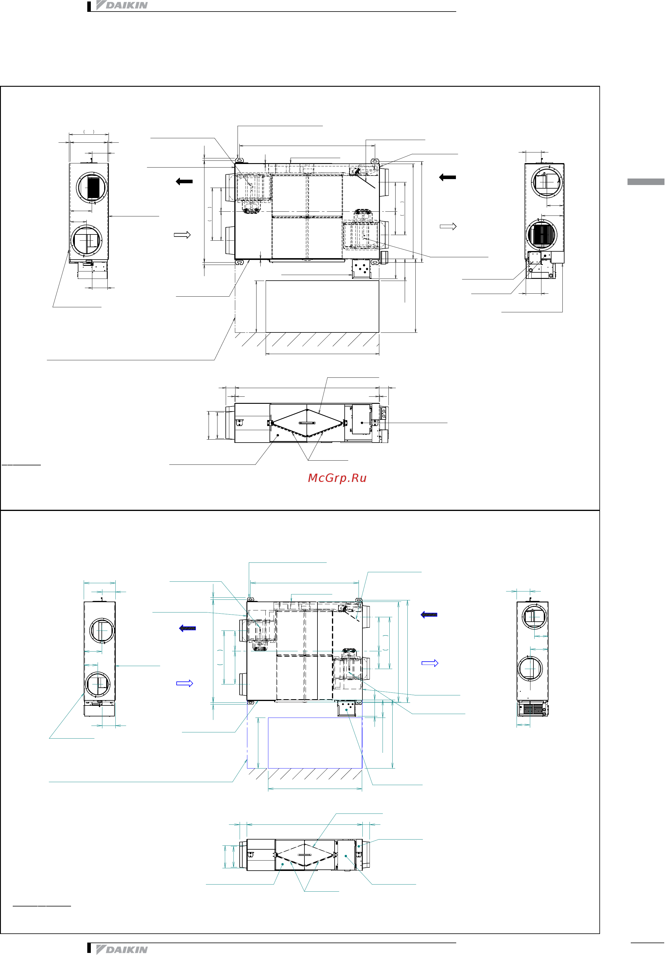 Daikin VAM650J7VEB [11/35] Ceiling hook 4 12 x 40 mm oblong hole damper panel