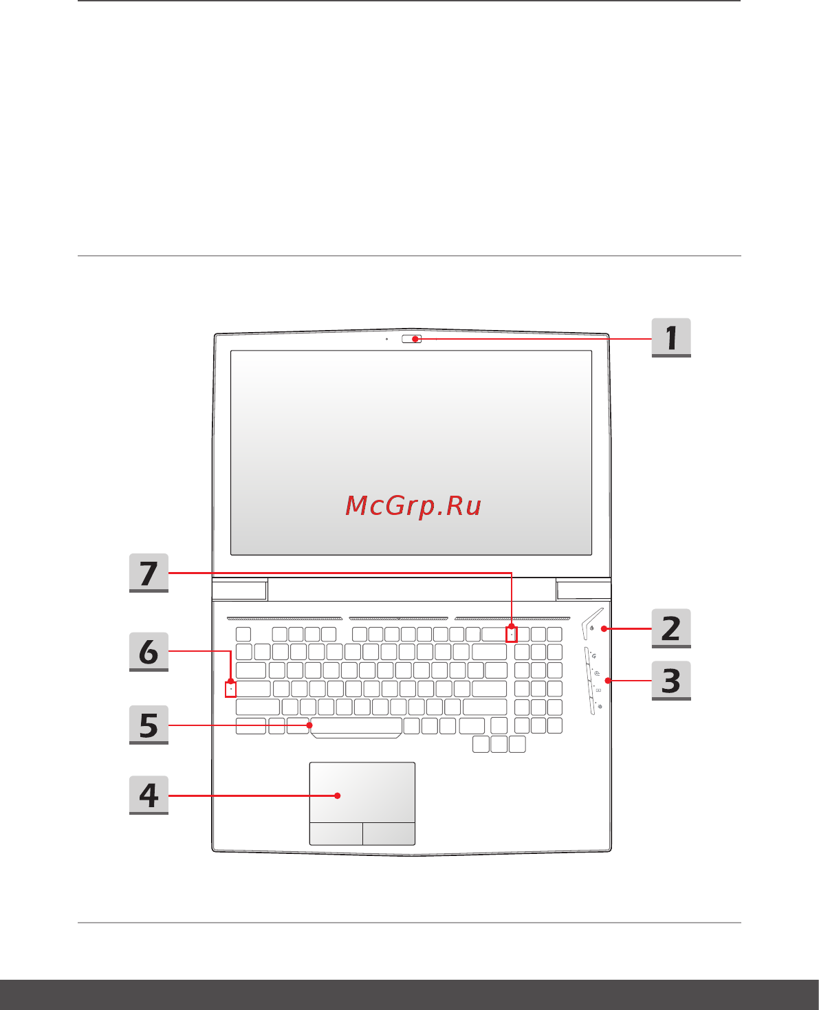 MSI GT75 9SG-417RU [13/64] Вид сверху в открытом состоянии