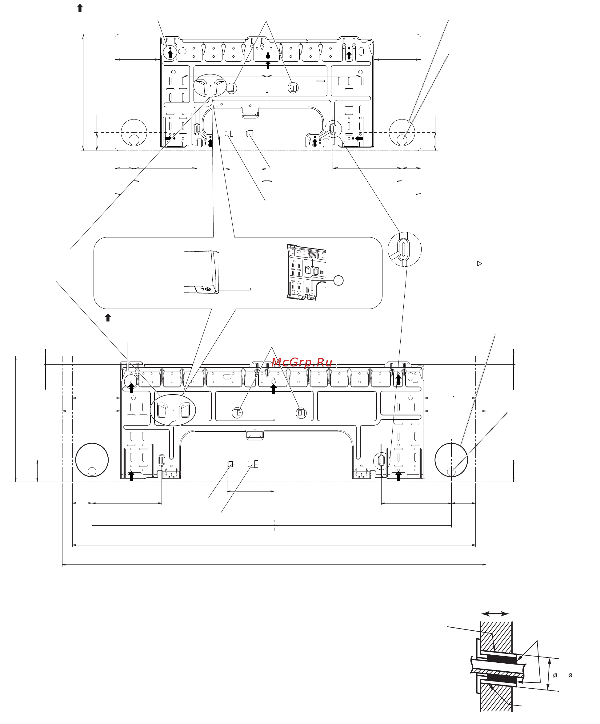 Daikin FTXTM30M2V1B [7/16] Сверление отверстия в стене и монтаж заделываемой в стену трубы