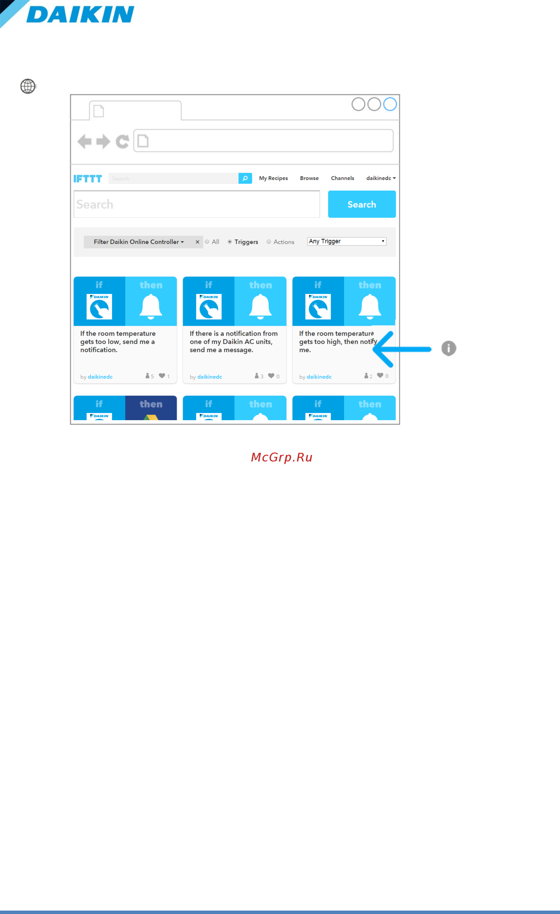 Daikin FTXTM40M2V1B [7/9] Quick start guide for ifttt
