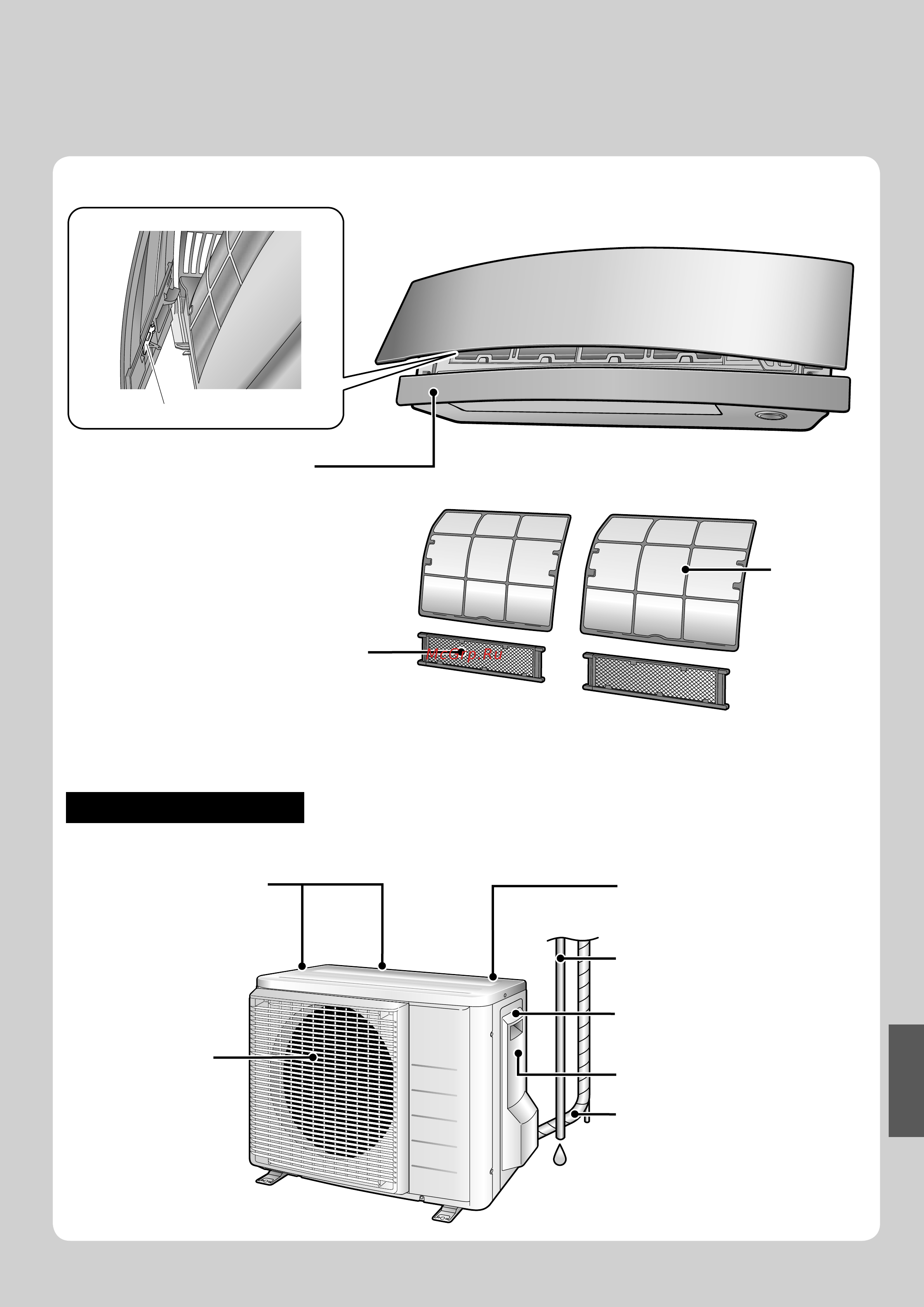 Daikin FTXG50LV1BW [7/42] Откройте верхнюю переднюю панель