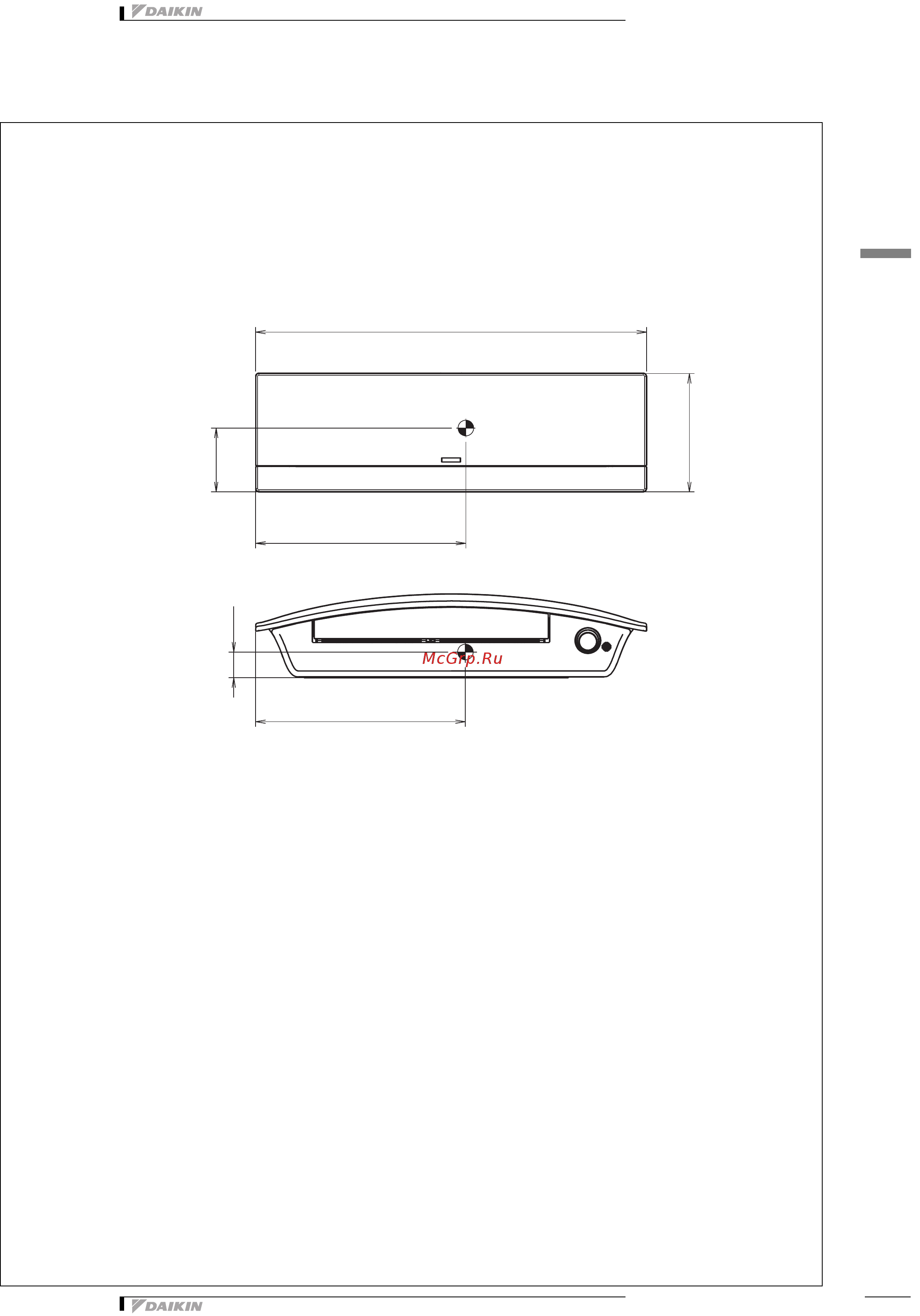 Daikin FTXJ50MV1BW [9/15] Центр тяжести