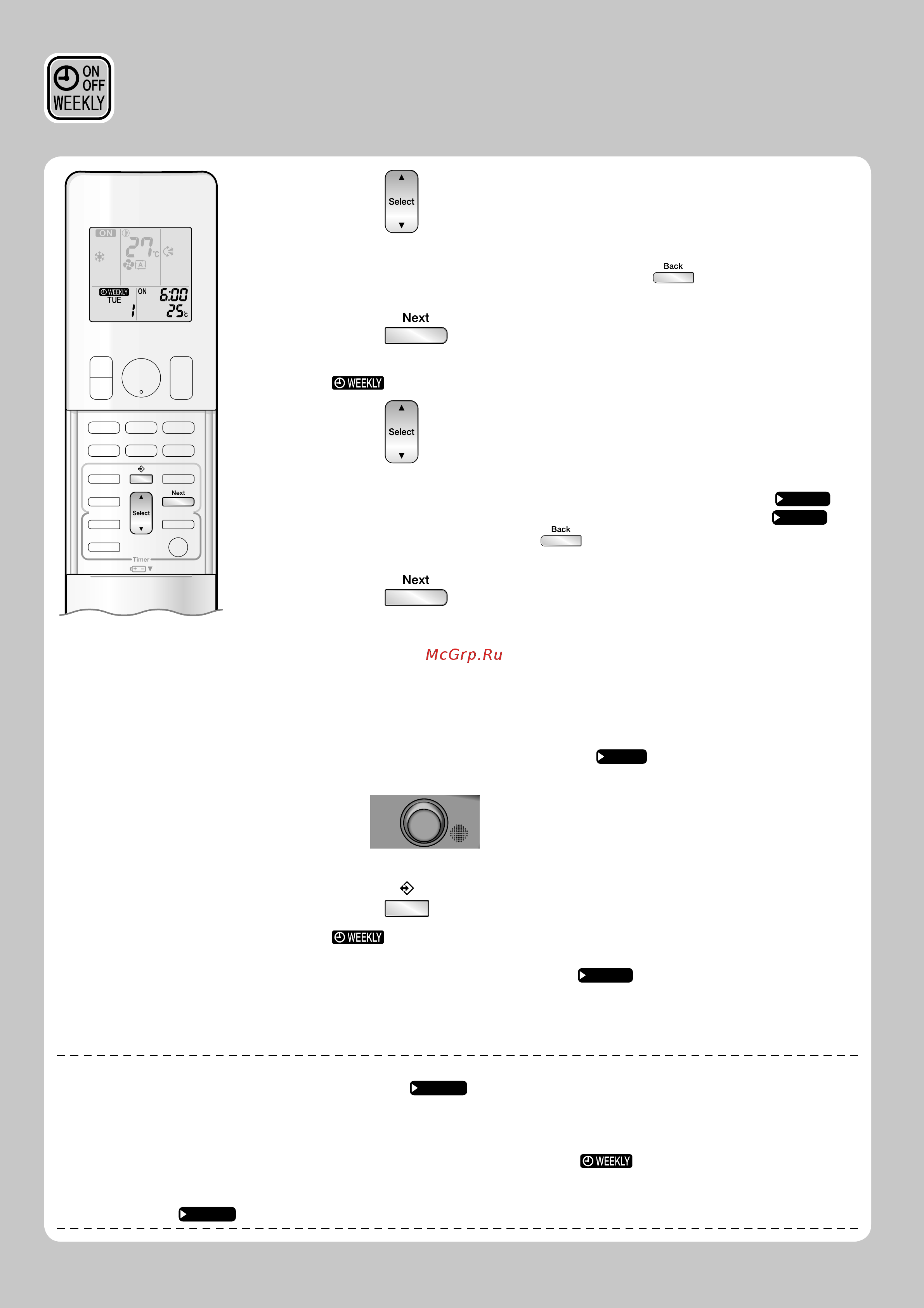 Daikin FTXJ35MV1BW [26/40] Weekly timer operation