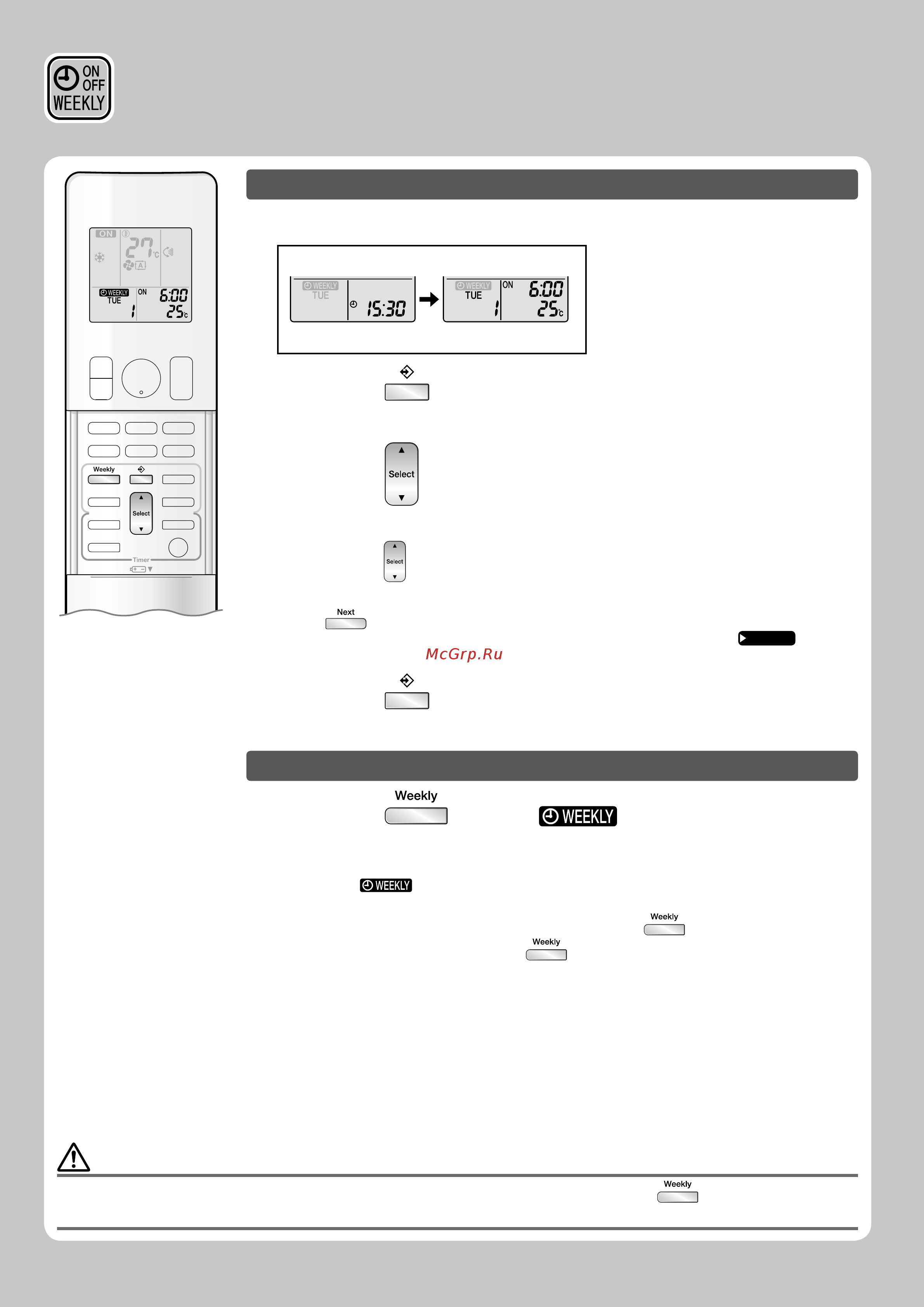 Daikin FTXJ35MV1BW [28/40] Weekly timer operation