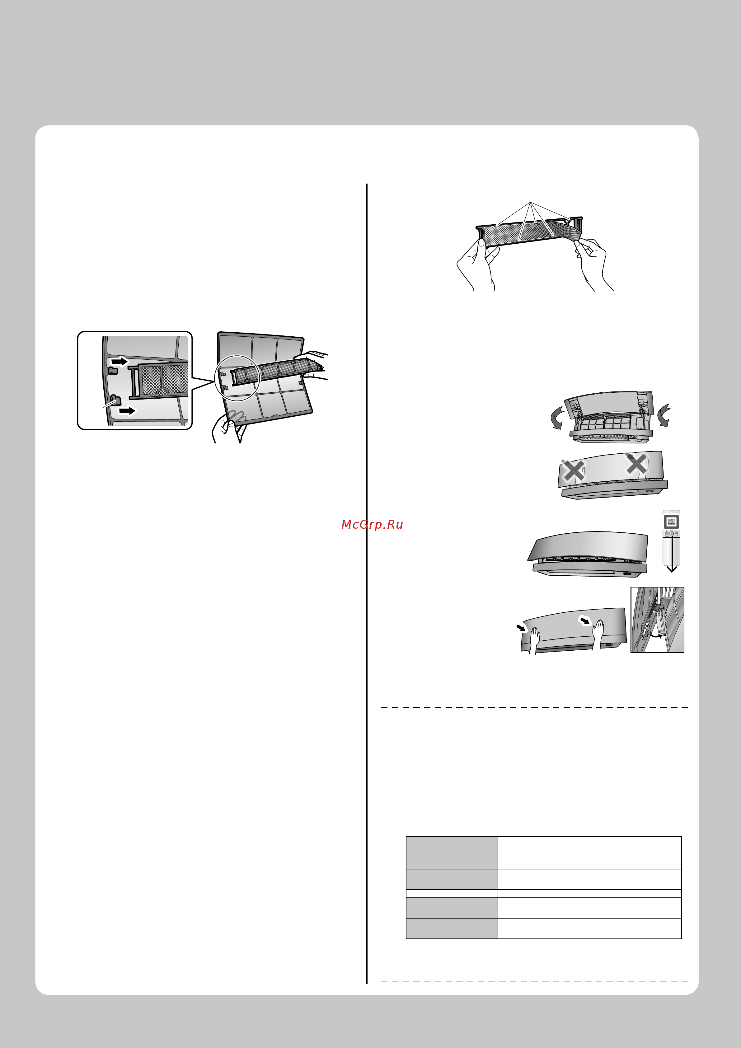 Daikin FTXJ20MV1BW [32/40] Close the upper panel 2 do not push on the front panel to close it 3 turn on the unit by remocon wait till the panels are completely open then turn off the unit by remocon again 4 once the front panels close completely gently push the upper front panel to hook it into position