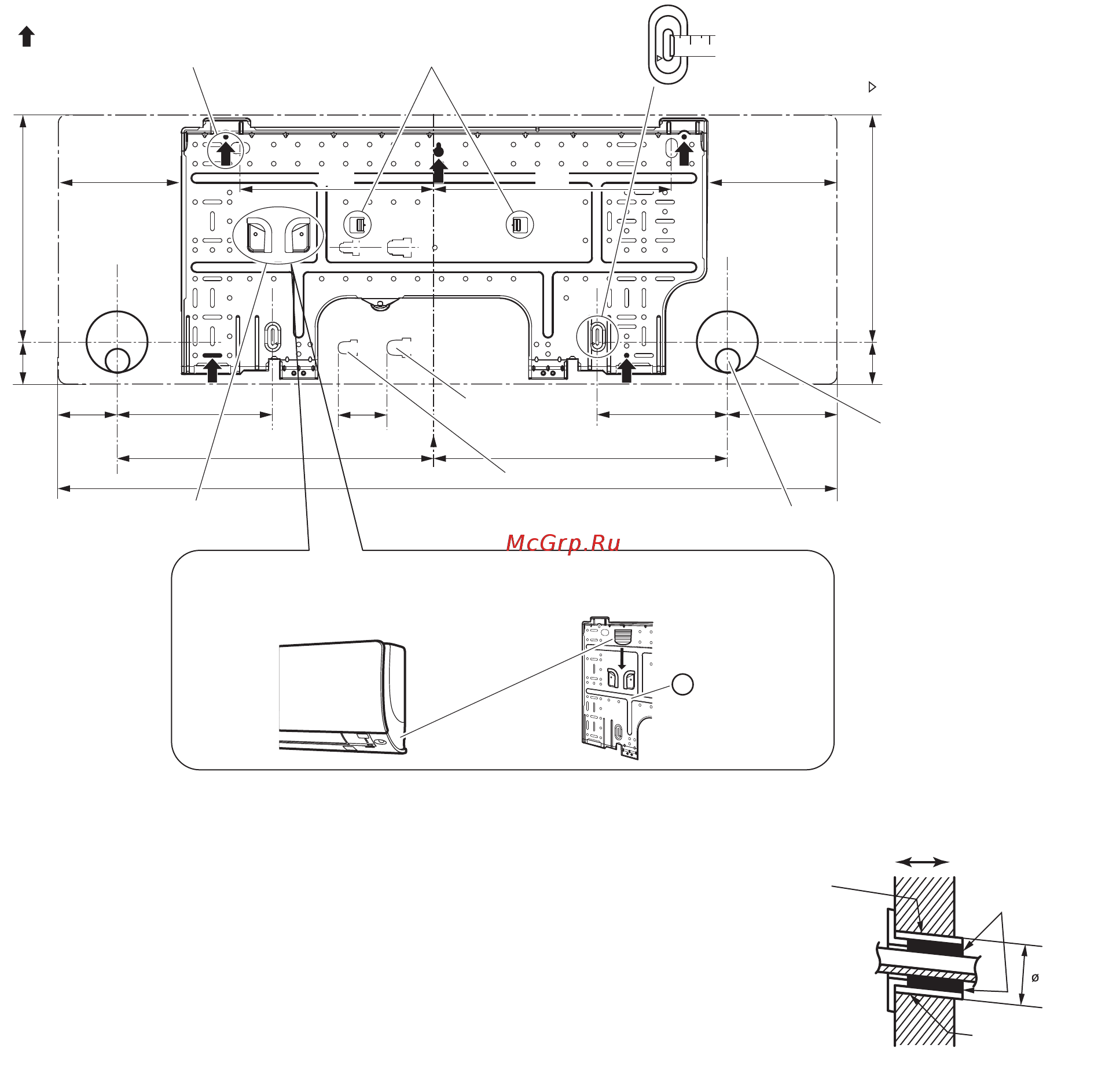 Daikin FTXS20K3V1B [11/22] Сверление отверстия в стене и монтаж заделываемой в стену трубы