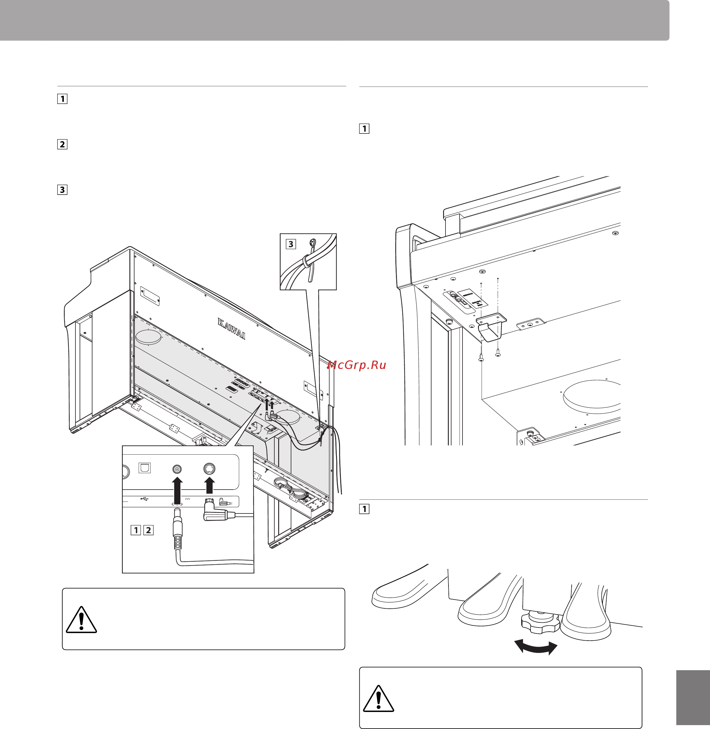 Kawai CA59W [135/147] Assembly instructions