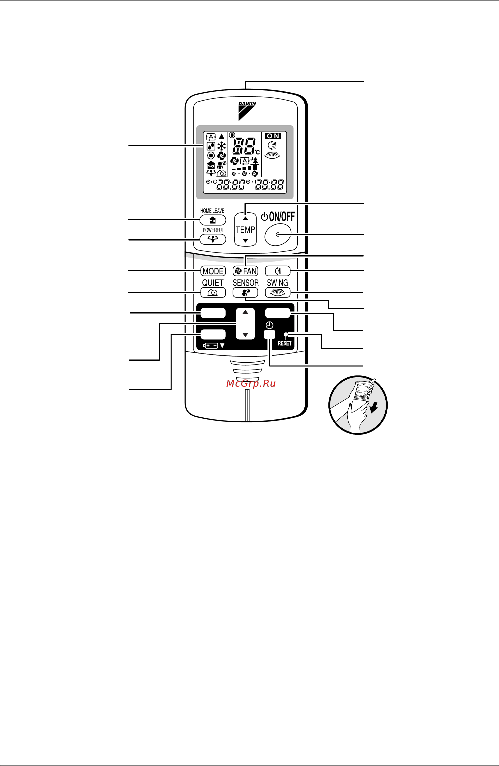 Daikin FTXS60FV1B [127/355] Remote controller