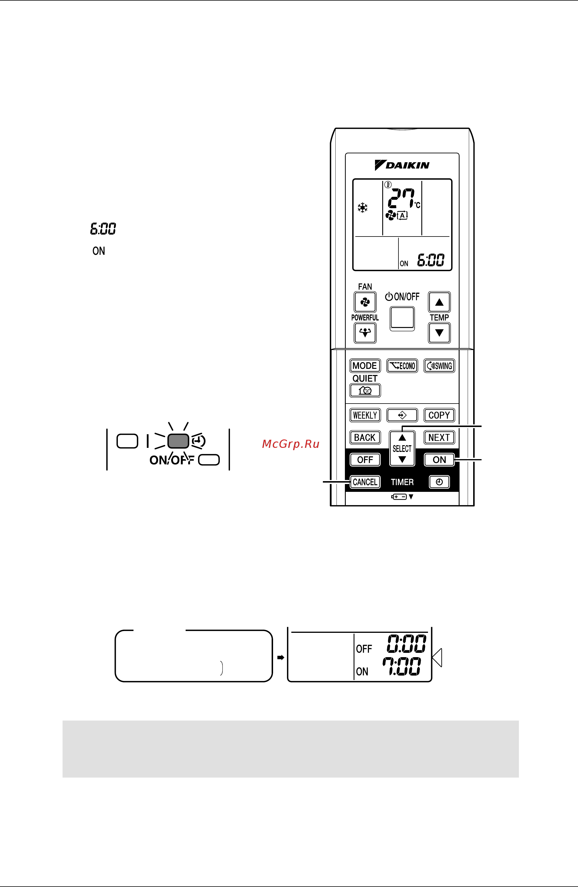 Daikin FVXS35FV1B [208/355] Timer operation