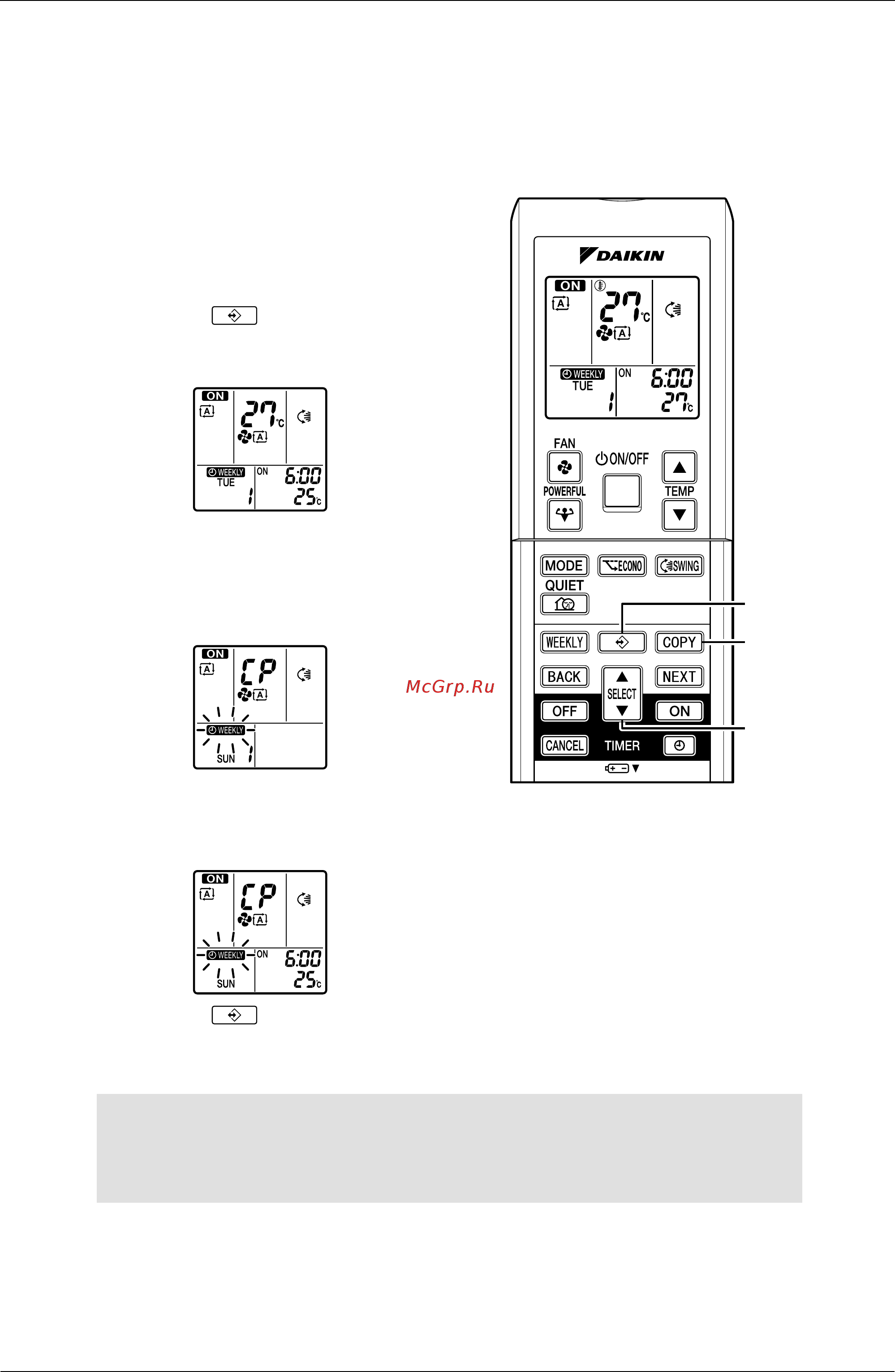 Daikin FLKS50BAVMB [213/355] Setting weekly timer using copy mode