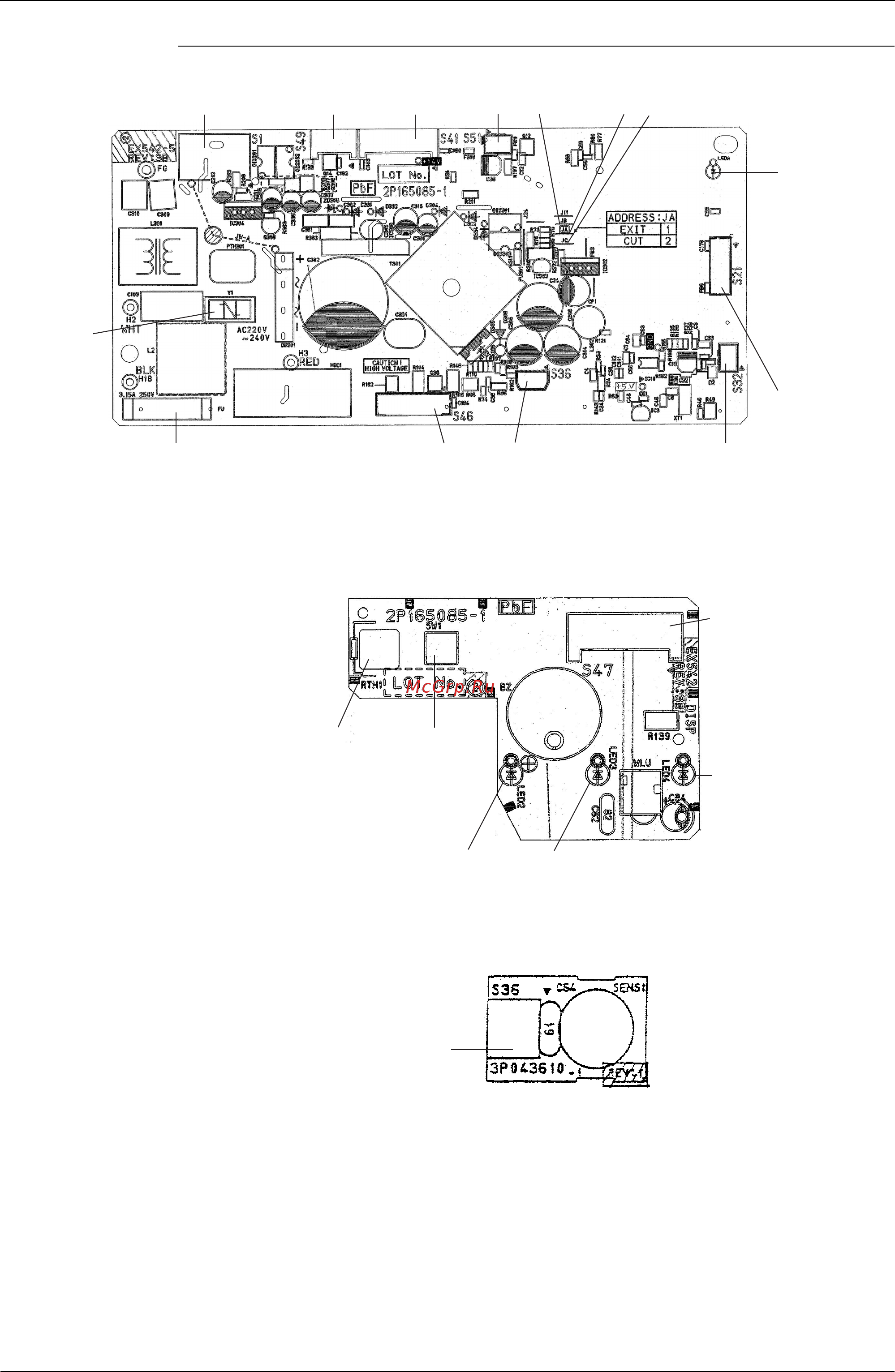 Daikin FTKS50FV1B [57/355] Pcb detail pcb 1 control pcb indoor unit