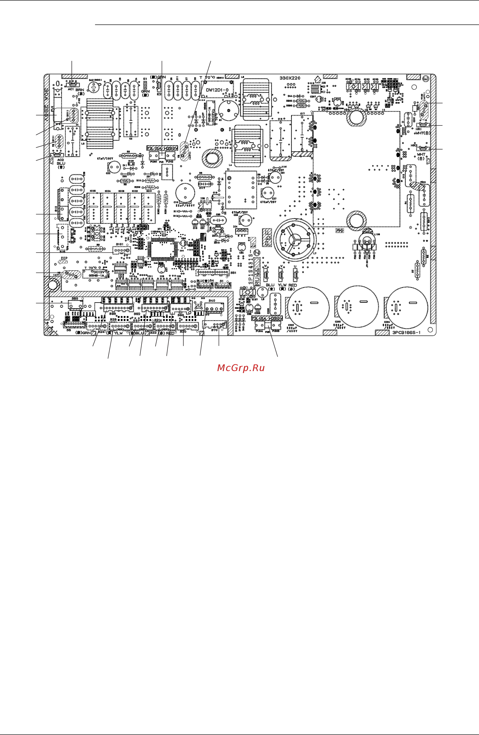 Daikin FVXS35FV1B [68/355] Pcb detail pcb 1 main pcb