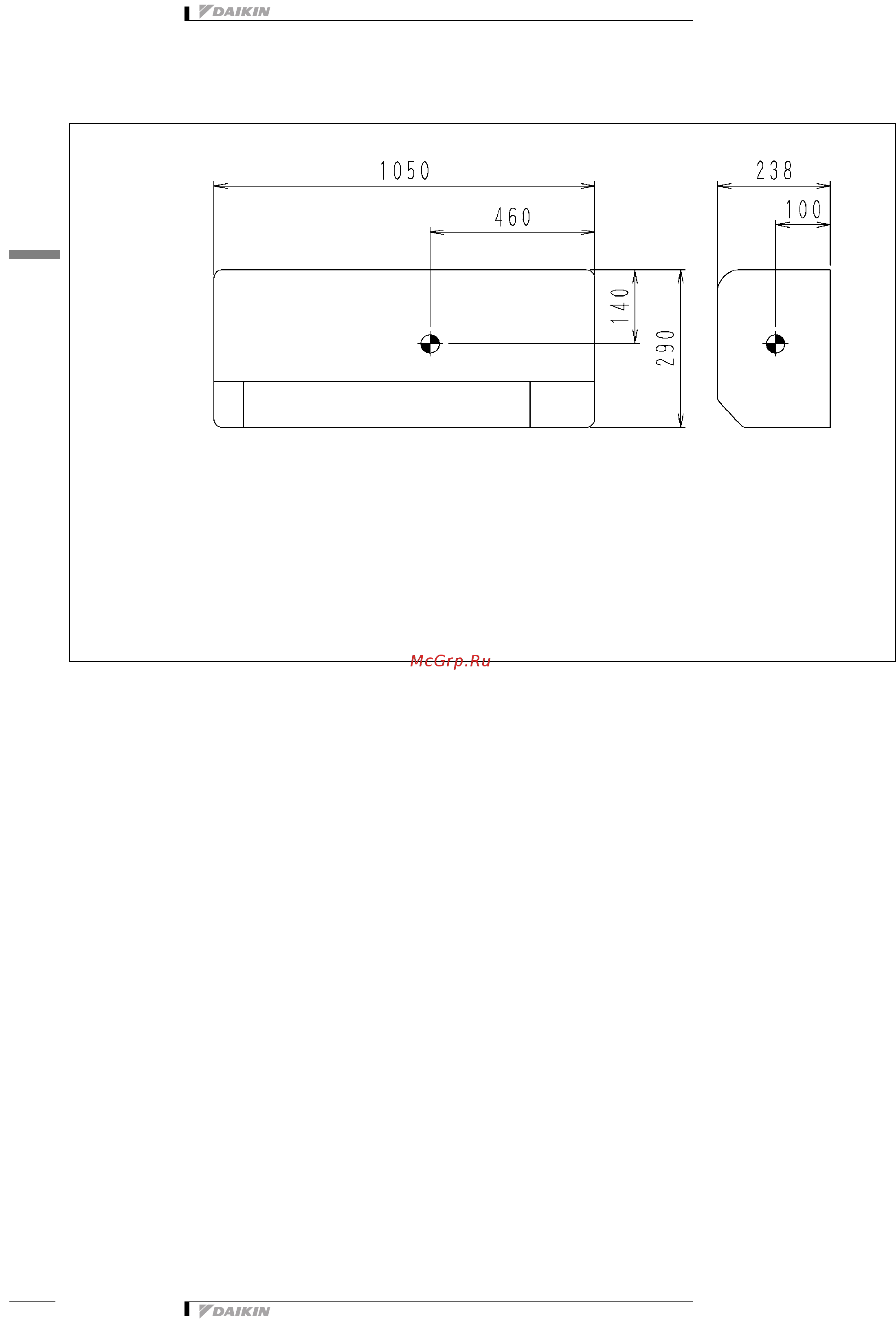Daikin FTYN60FV1B [7/12] 2 centre of gravity