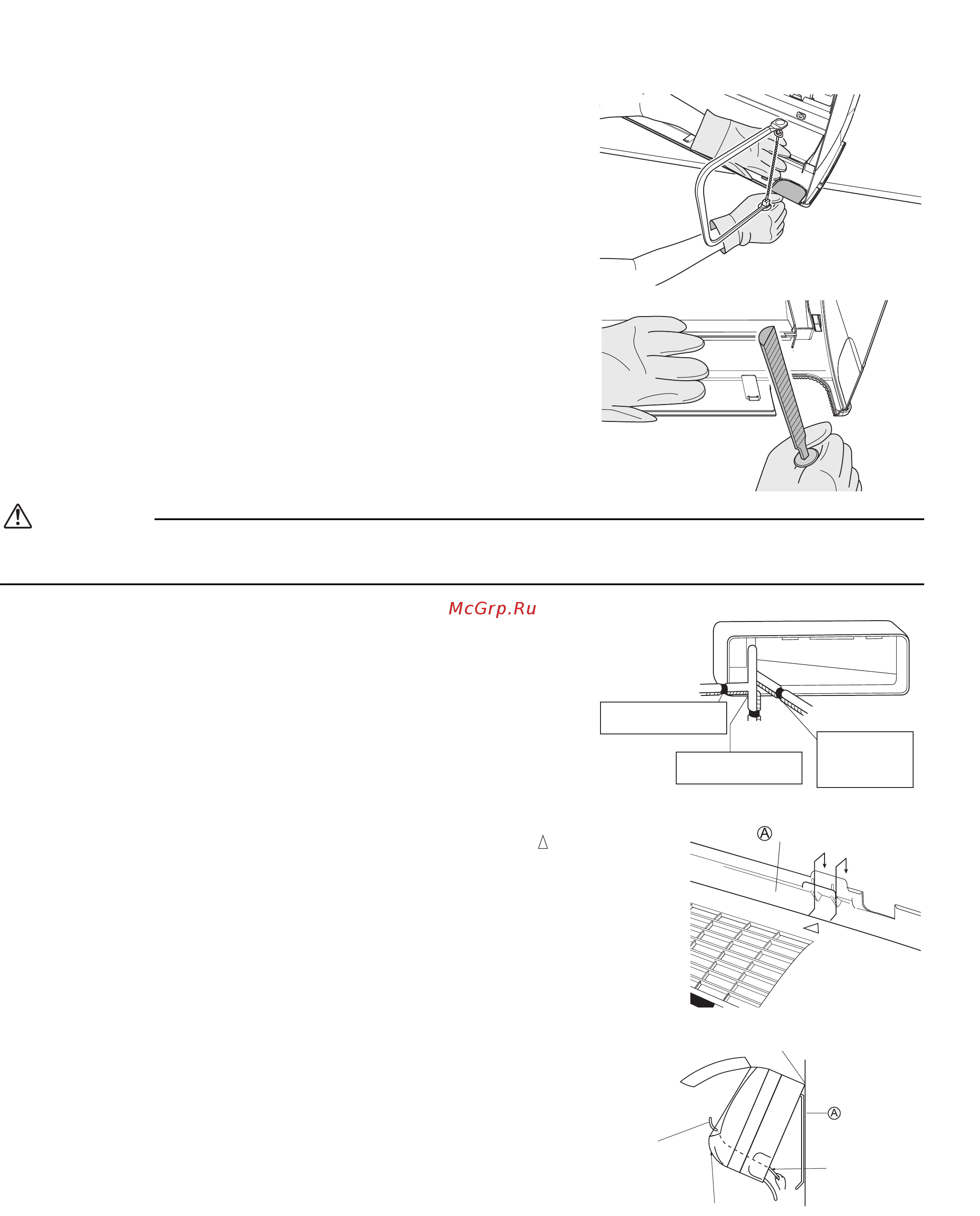 Daikin FTXLS35K3V1B [9/18] Cut off the pipe port cover from inside the front grille using a copping saw apply the blade of the copping saw to the notch and cut off the pipe port cover along the uneven inner surface