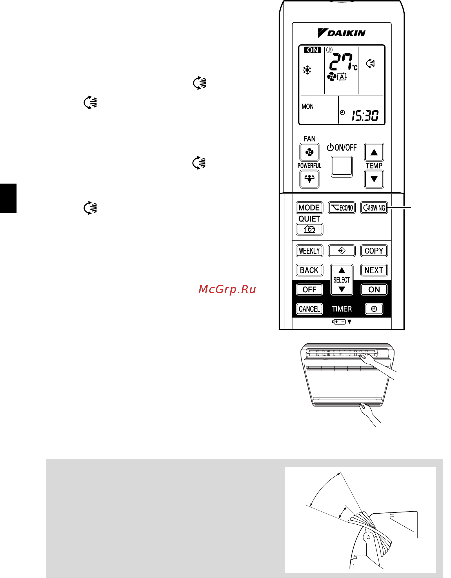 Daikin FVXS35FV1B [13/36] Adjusting the airflow direction