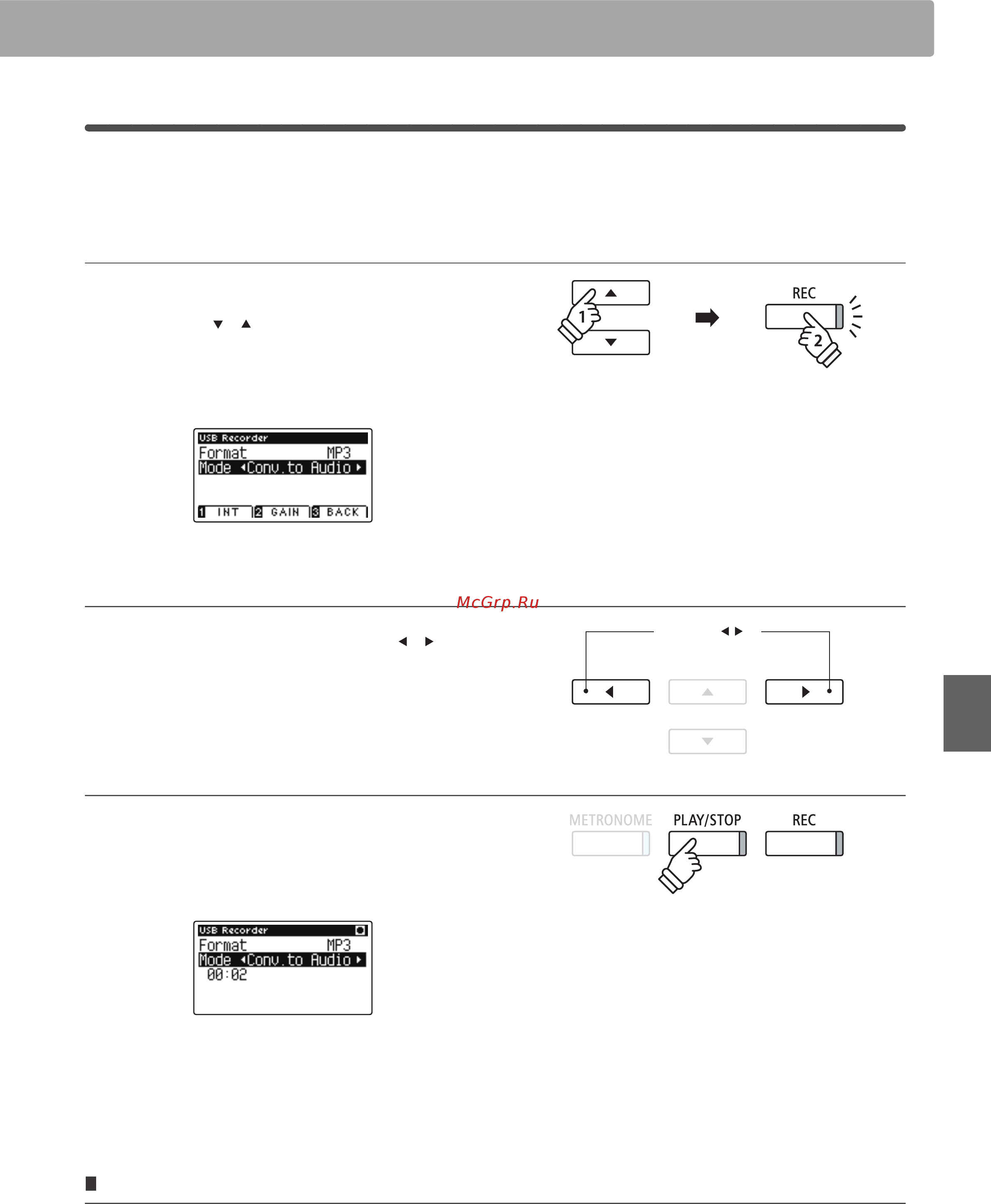 Kawai CA95B [57/136] Конвертация файла midi в аудиофайл mp3 wav