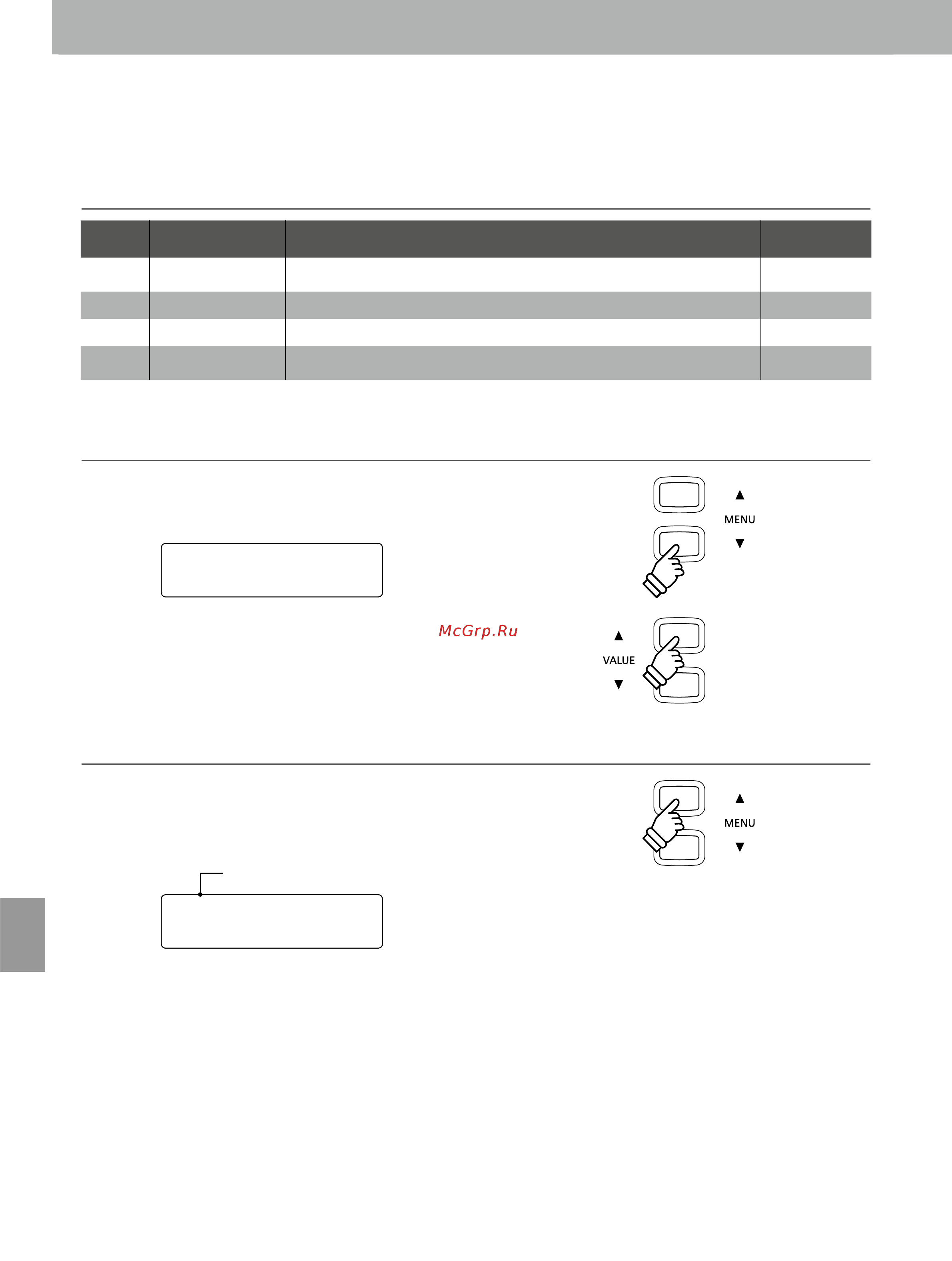 Kawai CN35M [110/142] Key settings