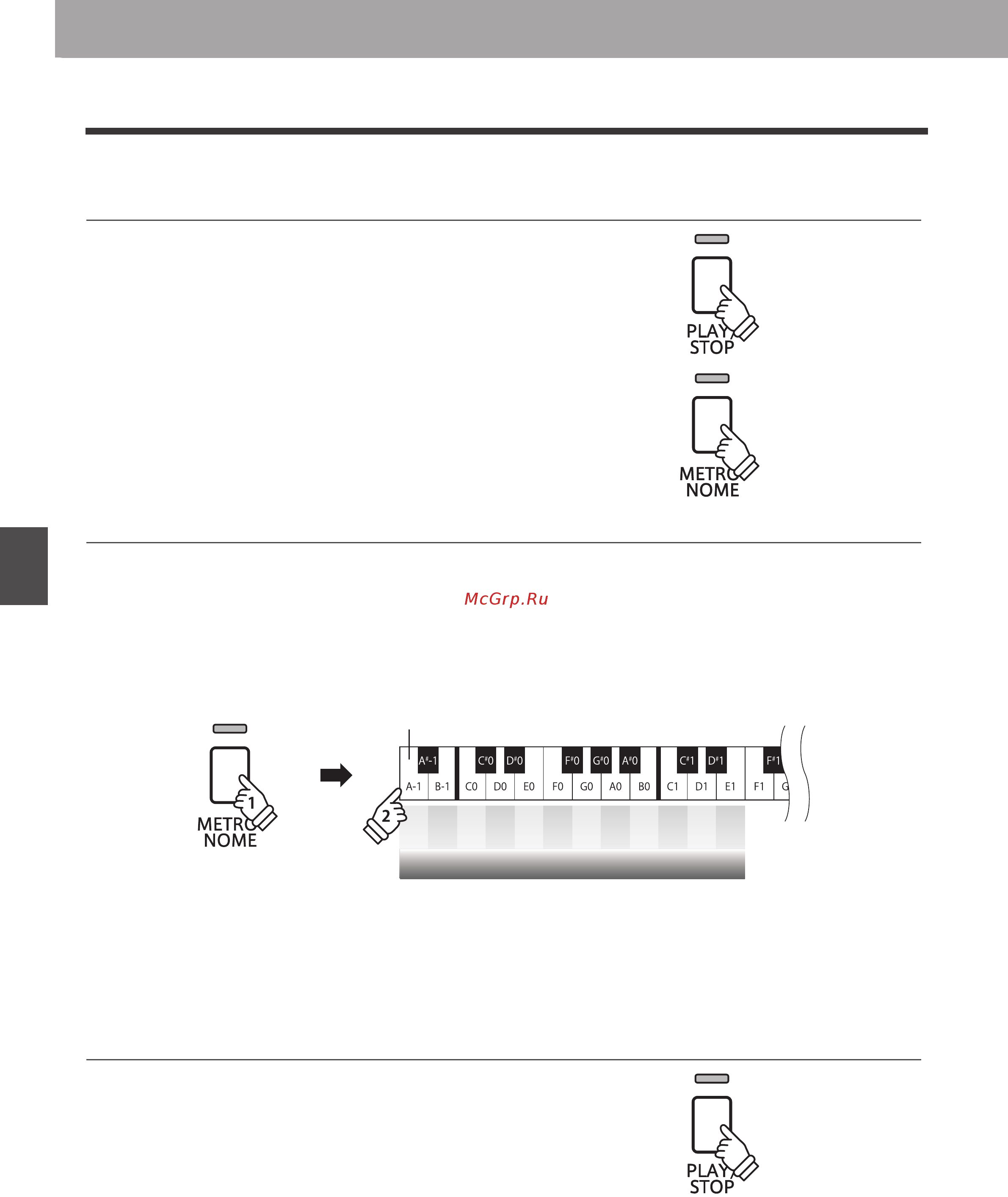 Kawai KDP90 [24/56] This page will explain how to play and stop the selected lesson song and adjust the tempo