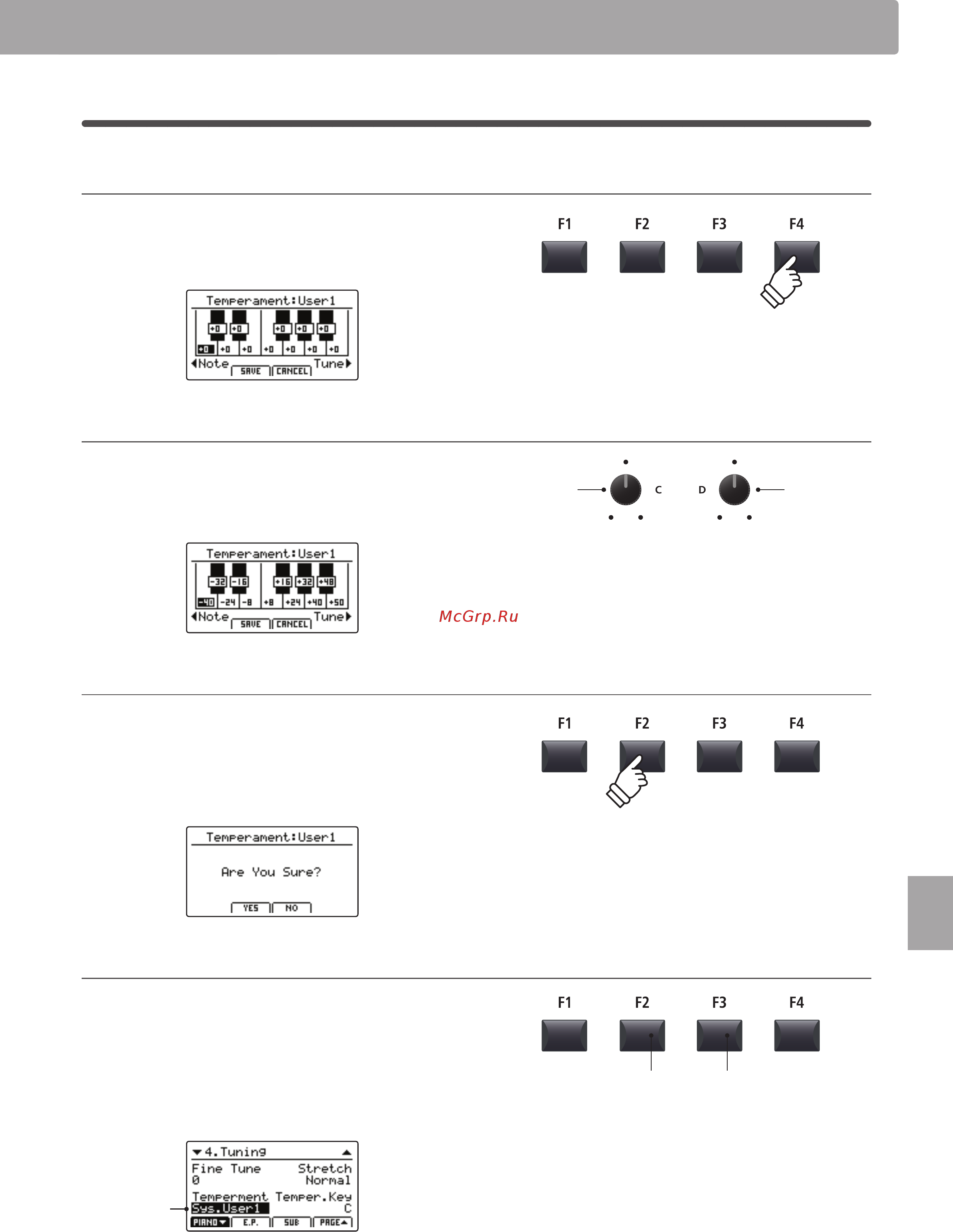 Kawai MP11 [105/140] Создание пользовательской темперации