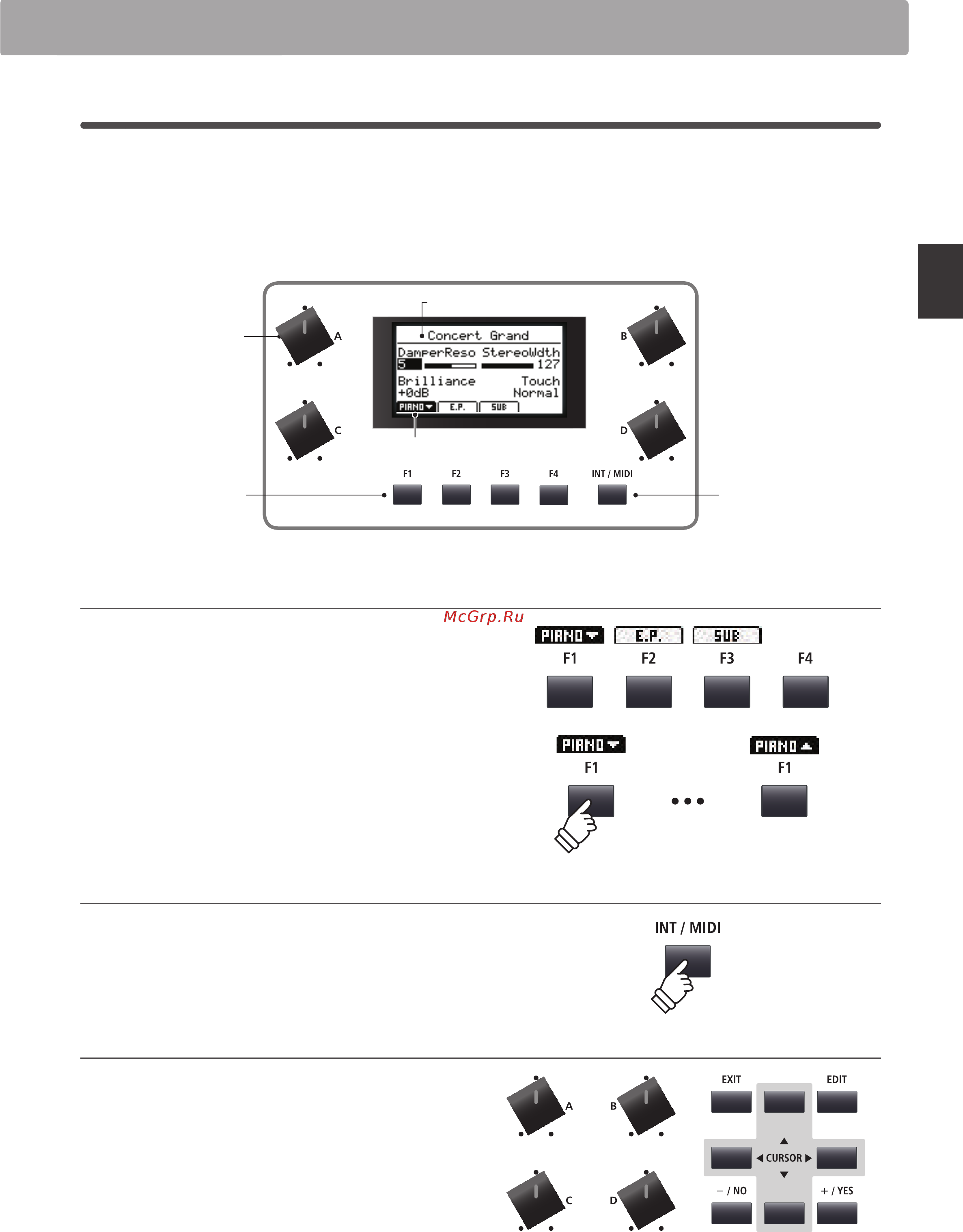 Kawai MP11 [21/140] Жк дисплей и регуляторы