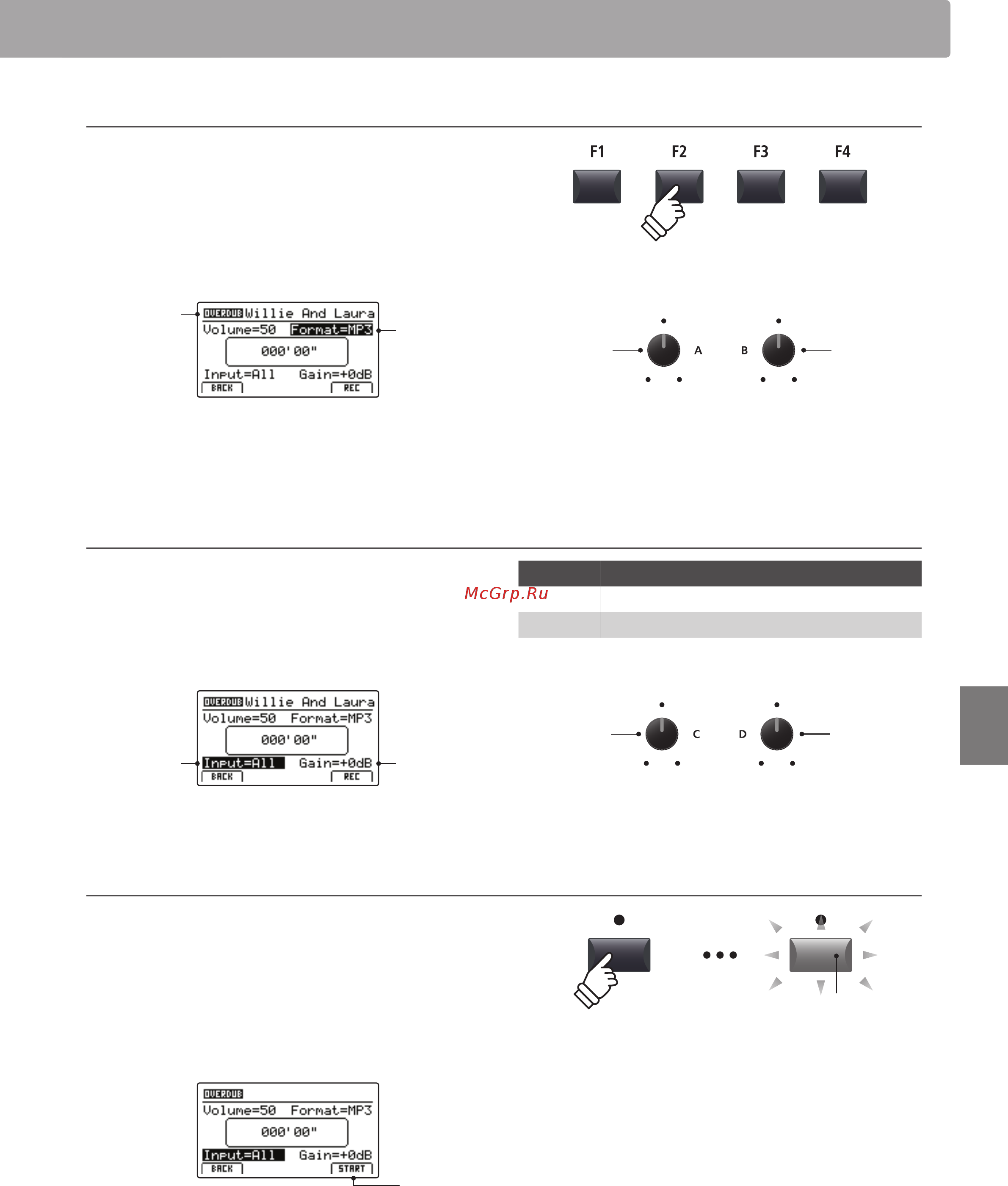 Kawai MP11 [81/140] Записывающее устройство