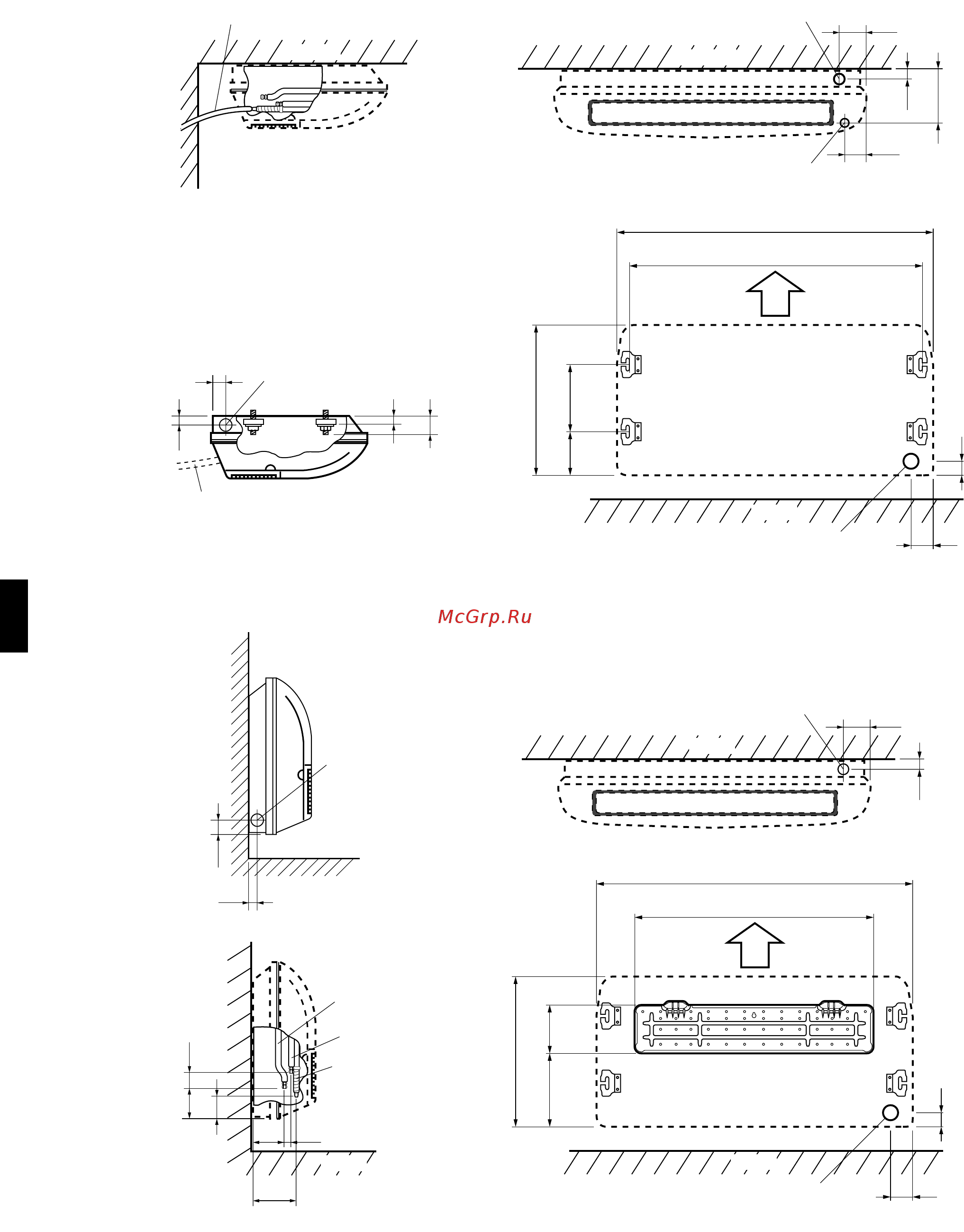 Daikin FLXS35BVMB [7/15] Indoor unit installation drawings