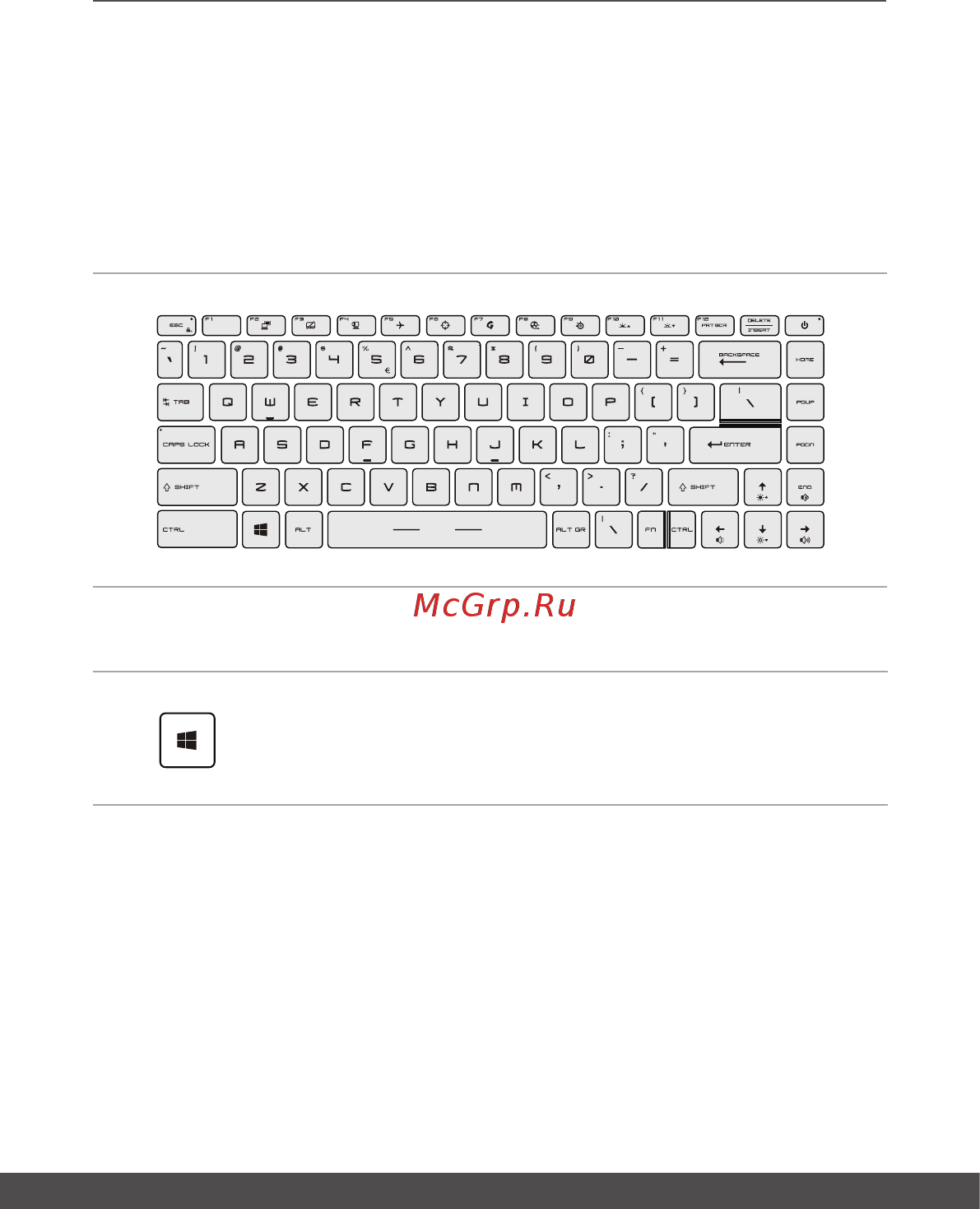 MSI GS66 Stealth 10SFS-405RU [23/68] Использование клавиатуры