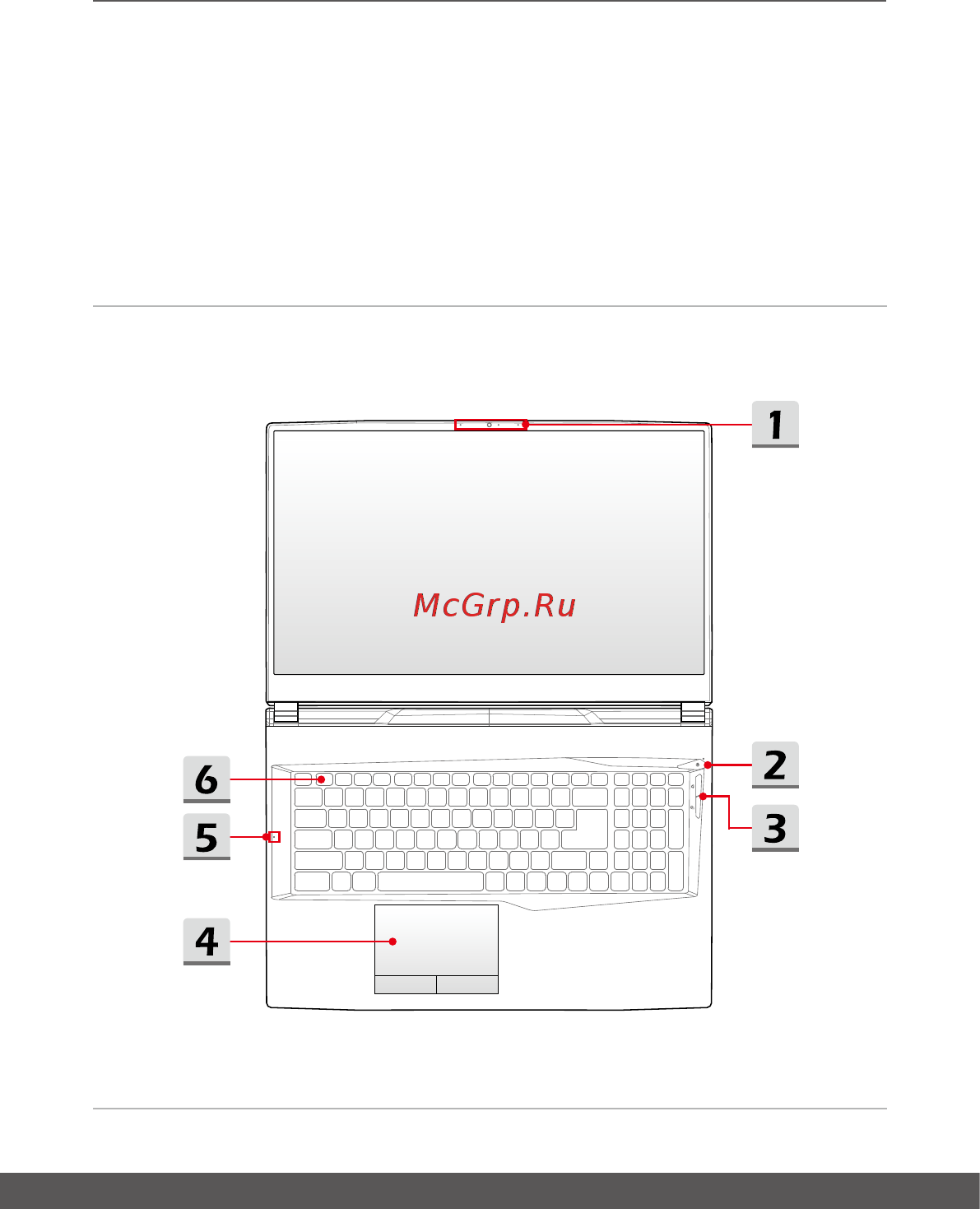 MSI GL75 9SCK-012XRU [13/64] Вид сверху в открытом состоянии