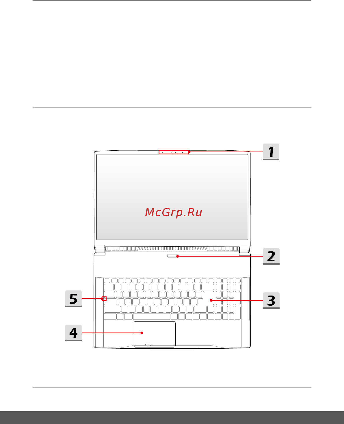 MSI GF75 Thin 8RD [13/64] Вид сверху в открытом состоянии