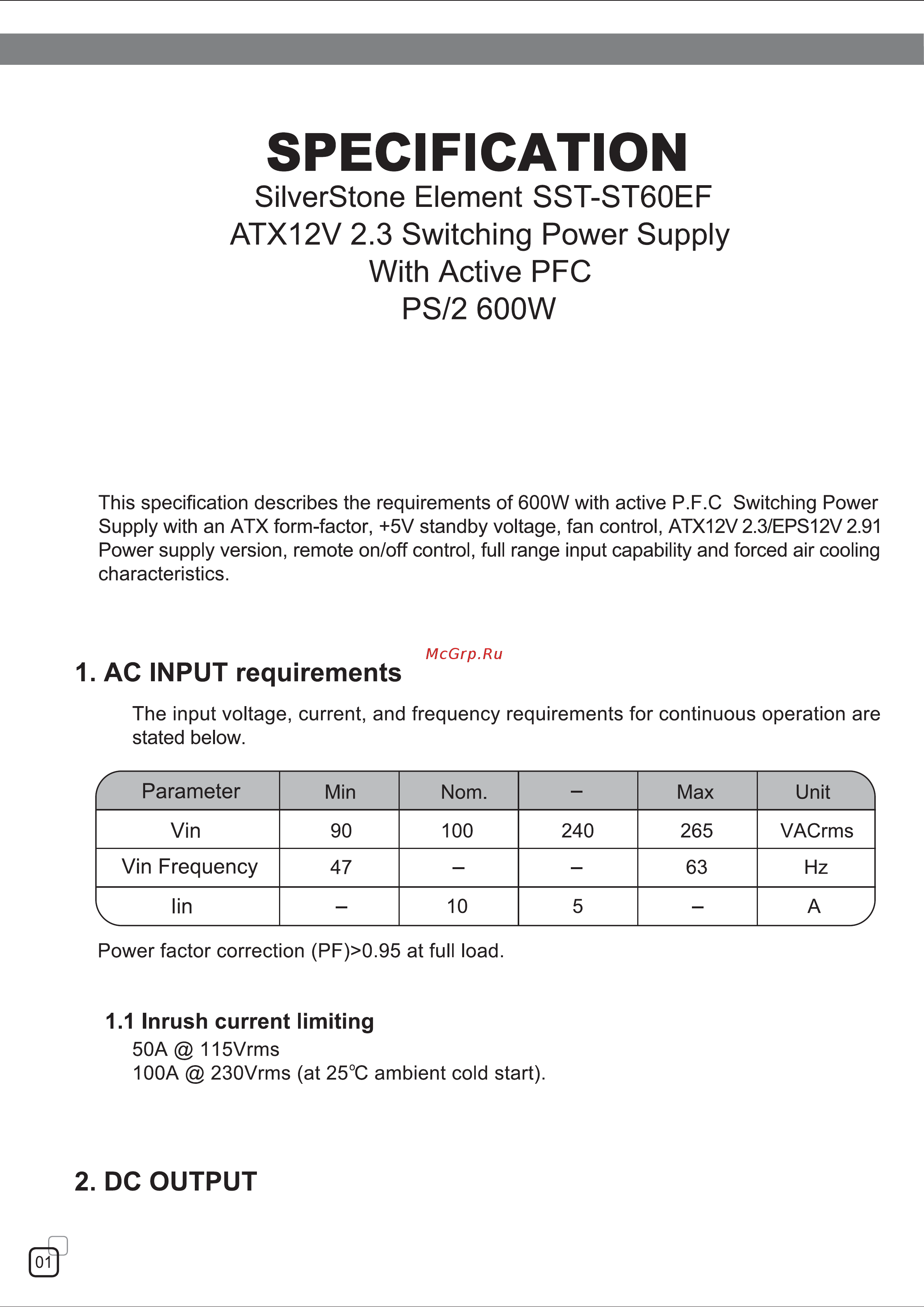 SilverStone SST-ST60EF [2/12] Sst st60ef 說明書 1 pdf