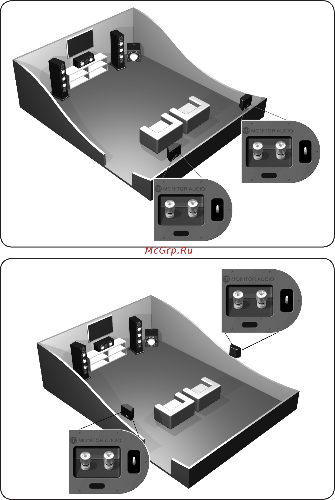 Monitor Audio Silver 8 Black Gloss 1 штука [7/16] Положения переключателей silver fx