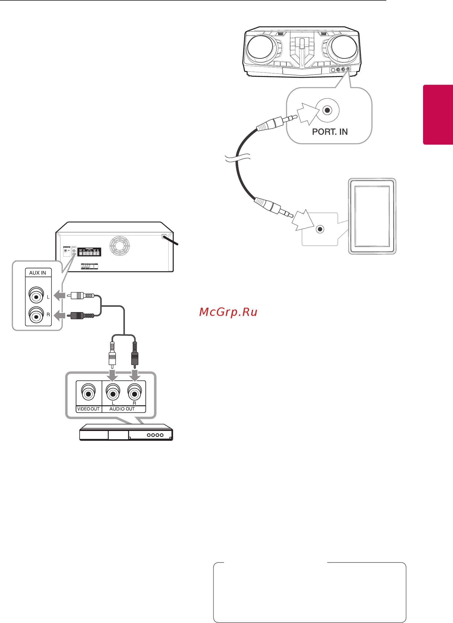 LG NJ98 [15/48] Подключение дополнительного оборудования