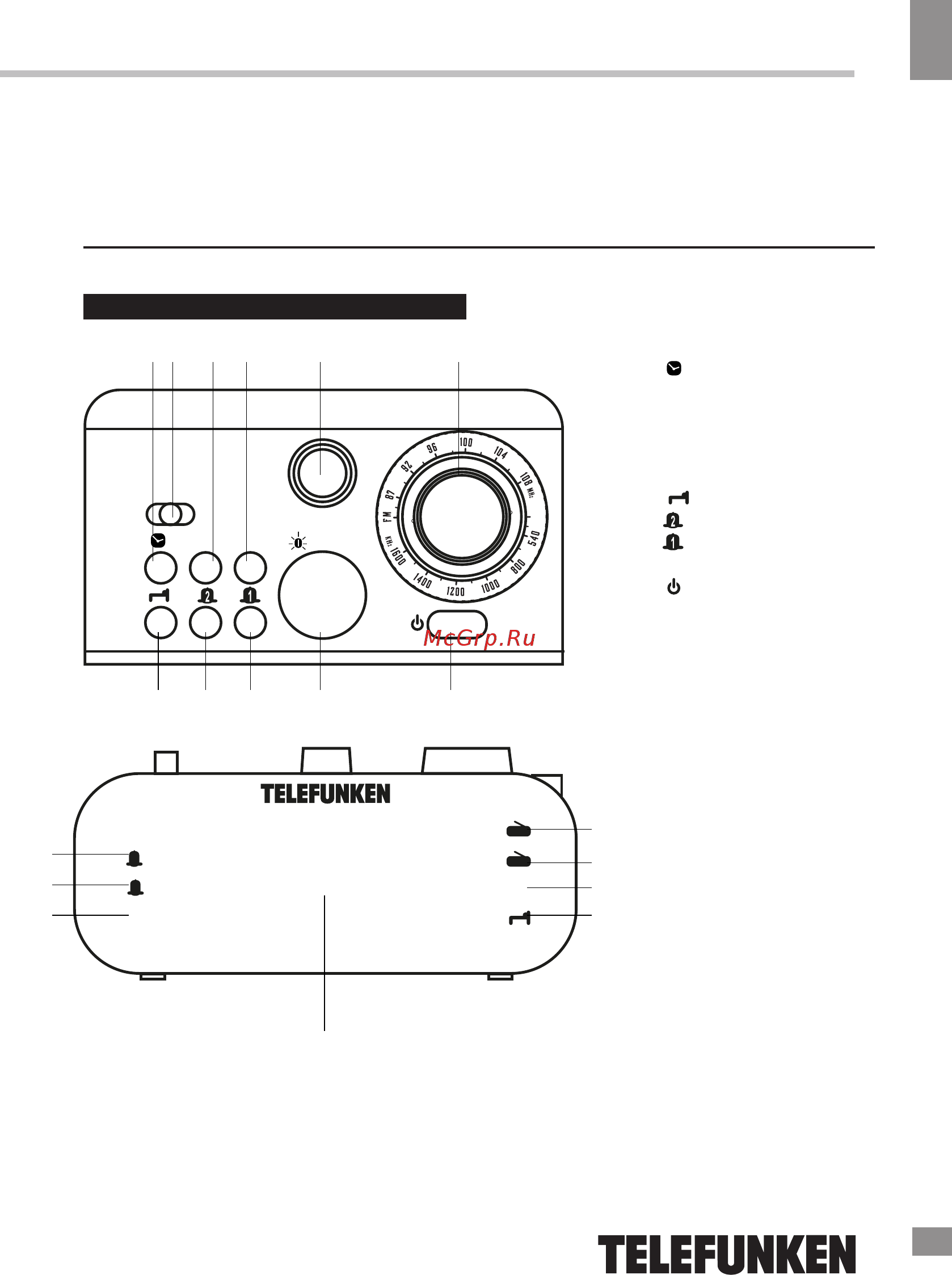Telefunken TF-1593 Red/White [2/14] Instruction manual
