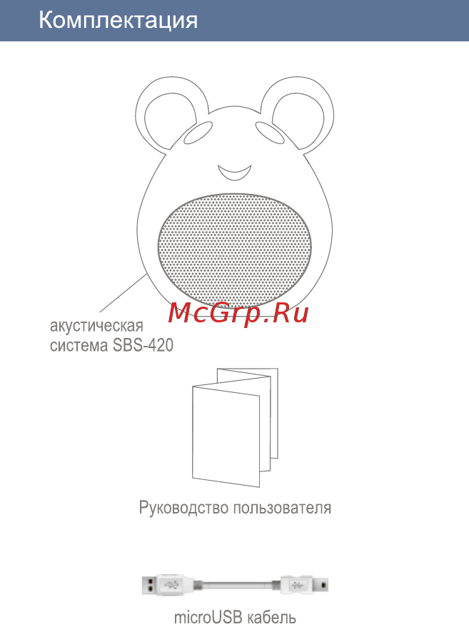 Interstep SBS-420 Little Mouse, Black [4/10] Комплектация