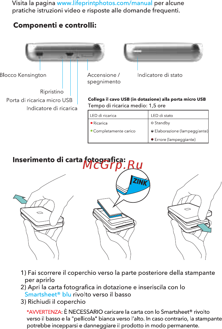 Lifeprint 2x3 Black [23/36] Inserimento di carta fotográfica