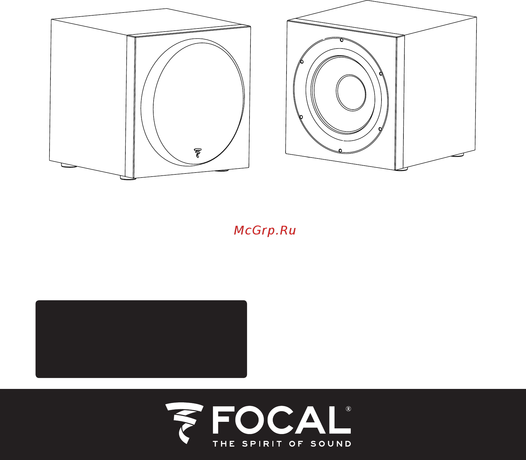 Focal SUB 1000 F Black Инструкция по эксплуатации онлайн