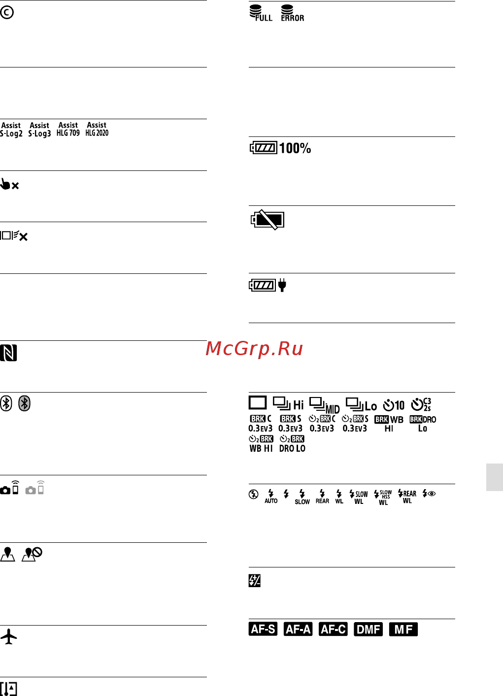 Sony A7R Mark IV Body (ILCE-7RM4) Инструкция по эксплуатации онлайн [483/679] 554673