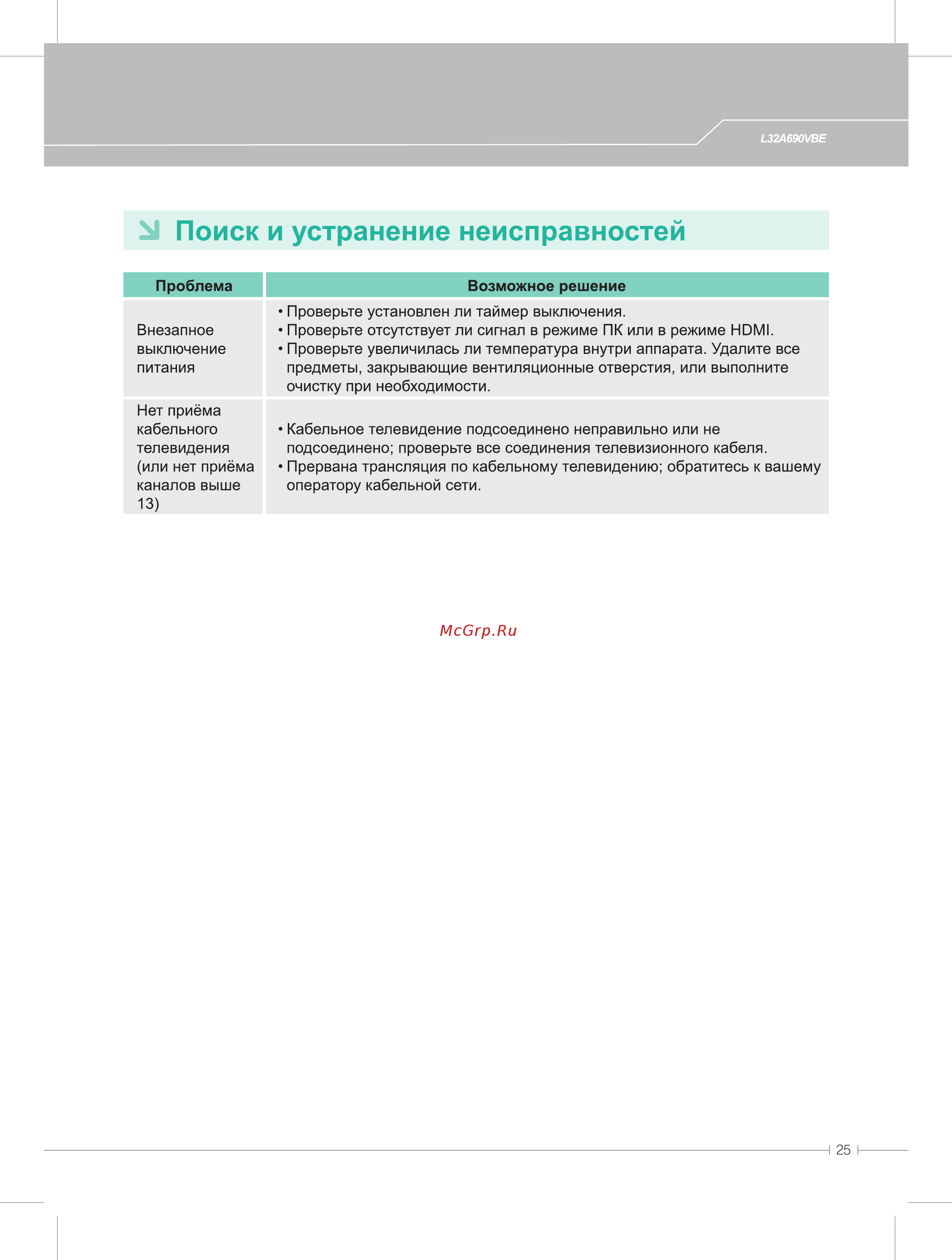 Daewoo L32A690VBE [25/28] Страница 25