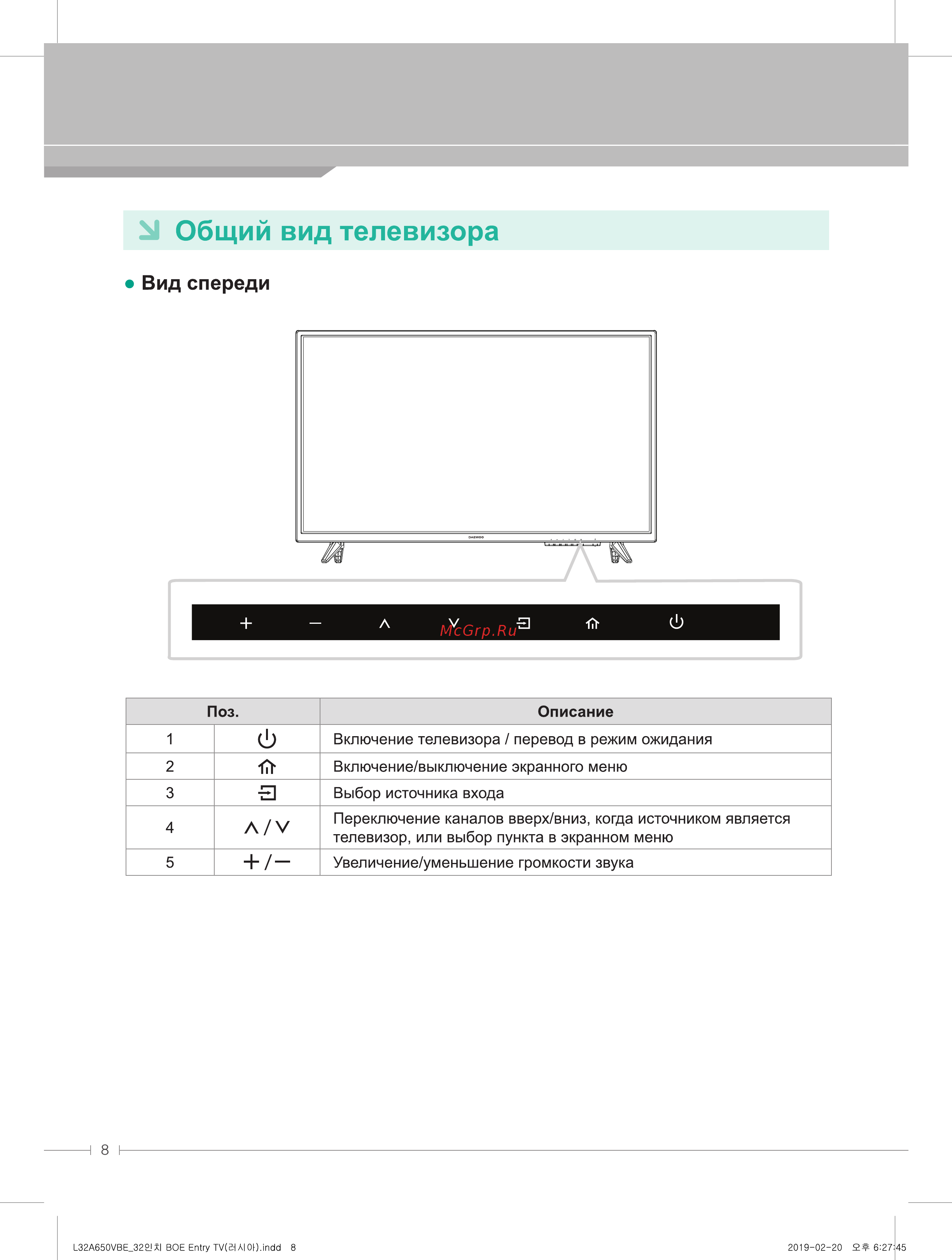 Daewoo L32A690VBE [8/28] Страница 8