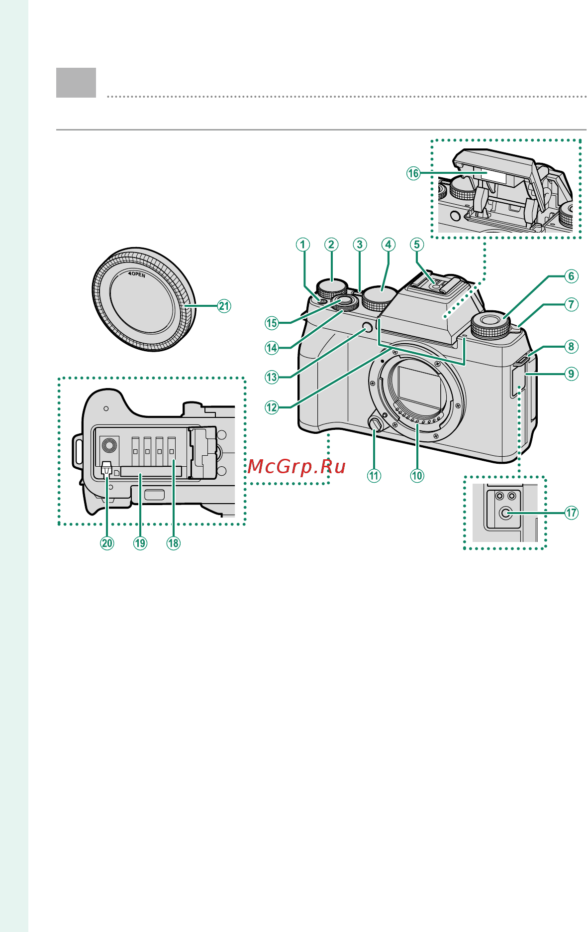 Fujifilm X-T200 15-45 Gold [4/44] Детали фотокамеры перечислены ниже