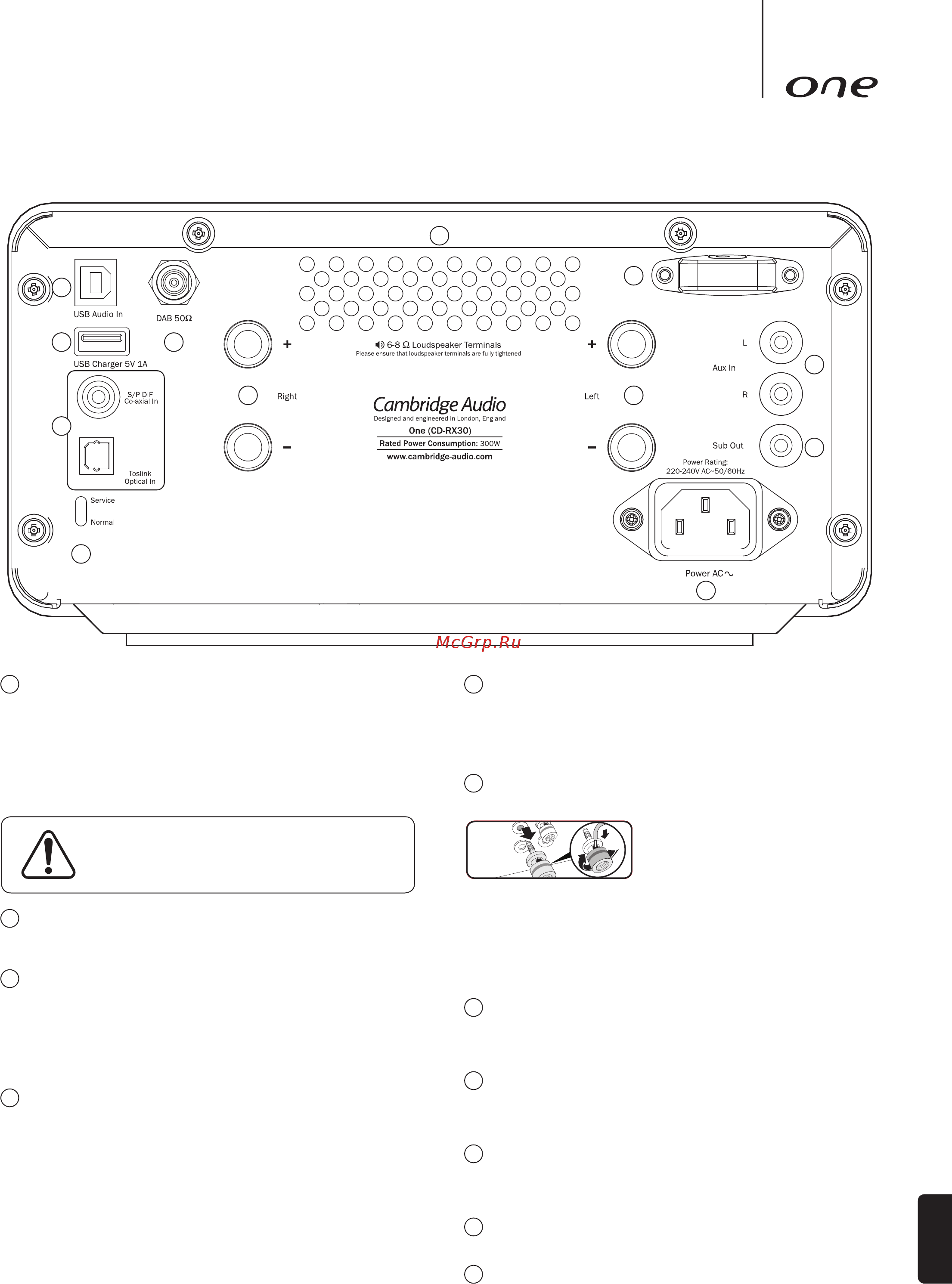 Cambridge Audio One White [5/14] Внешний вид задней панели