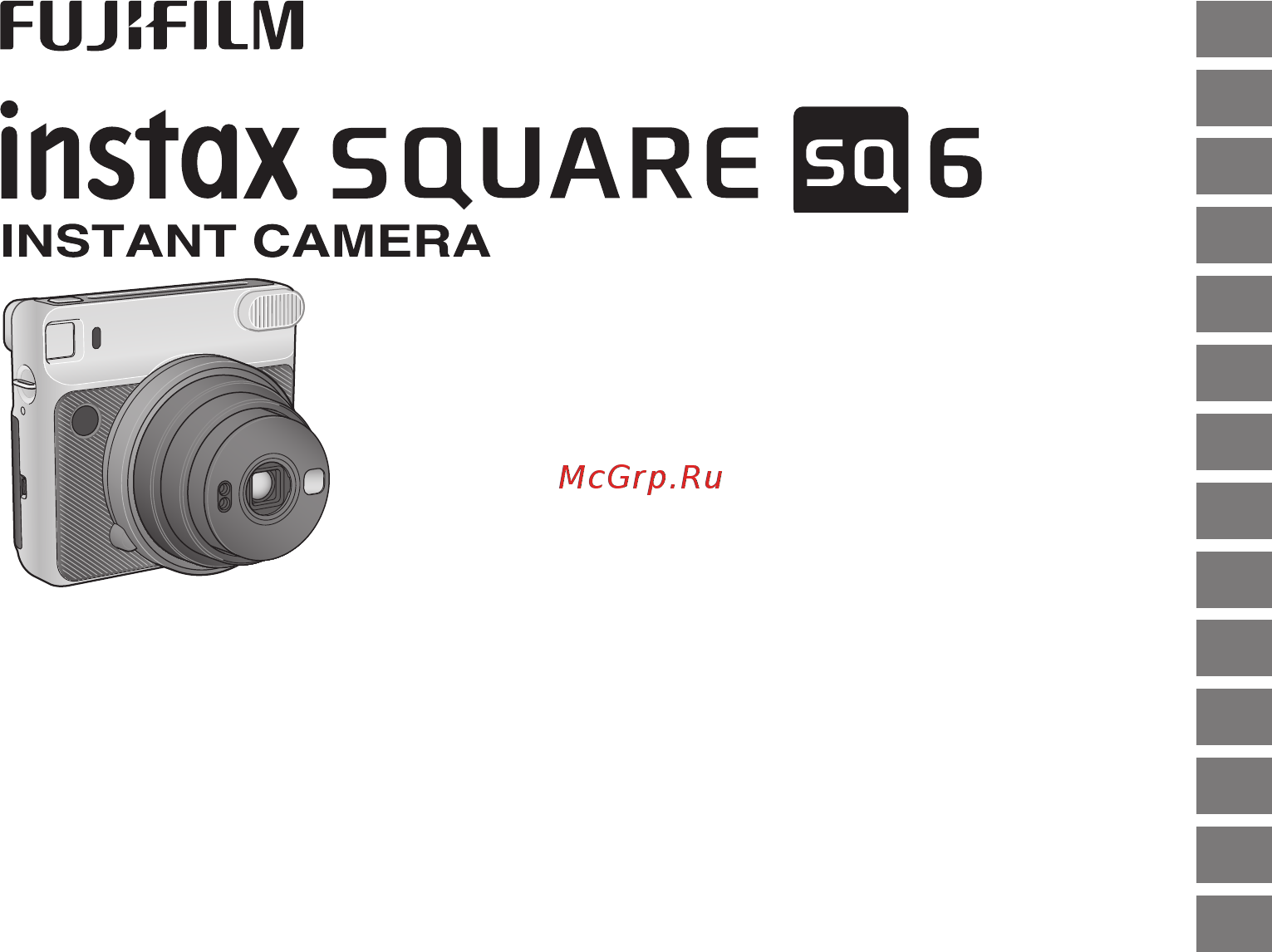 Fujifilm INSTAX SQ6 SET AQUA BLUE Инструкция по эксплуатации онлайн