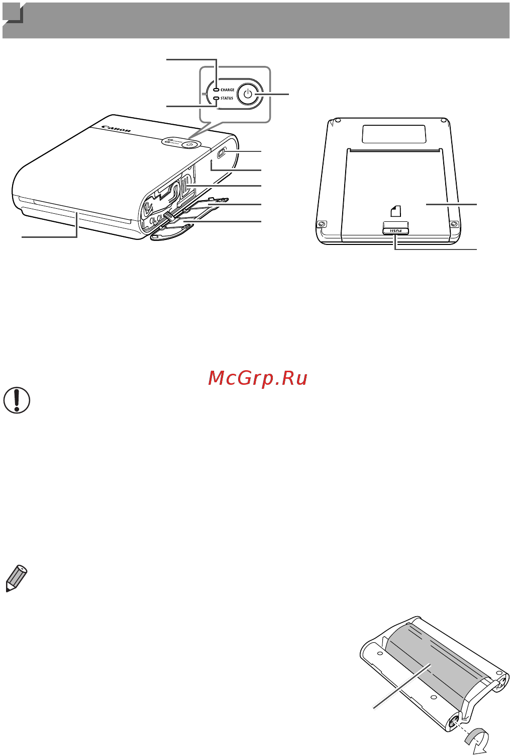 Canon Selphy Square QX10 White [530/580] Найменування частин найменування частин