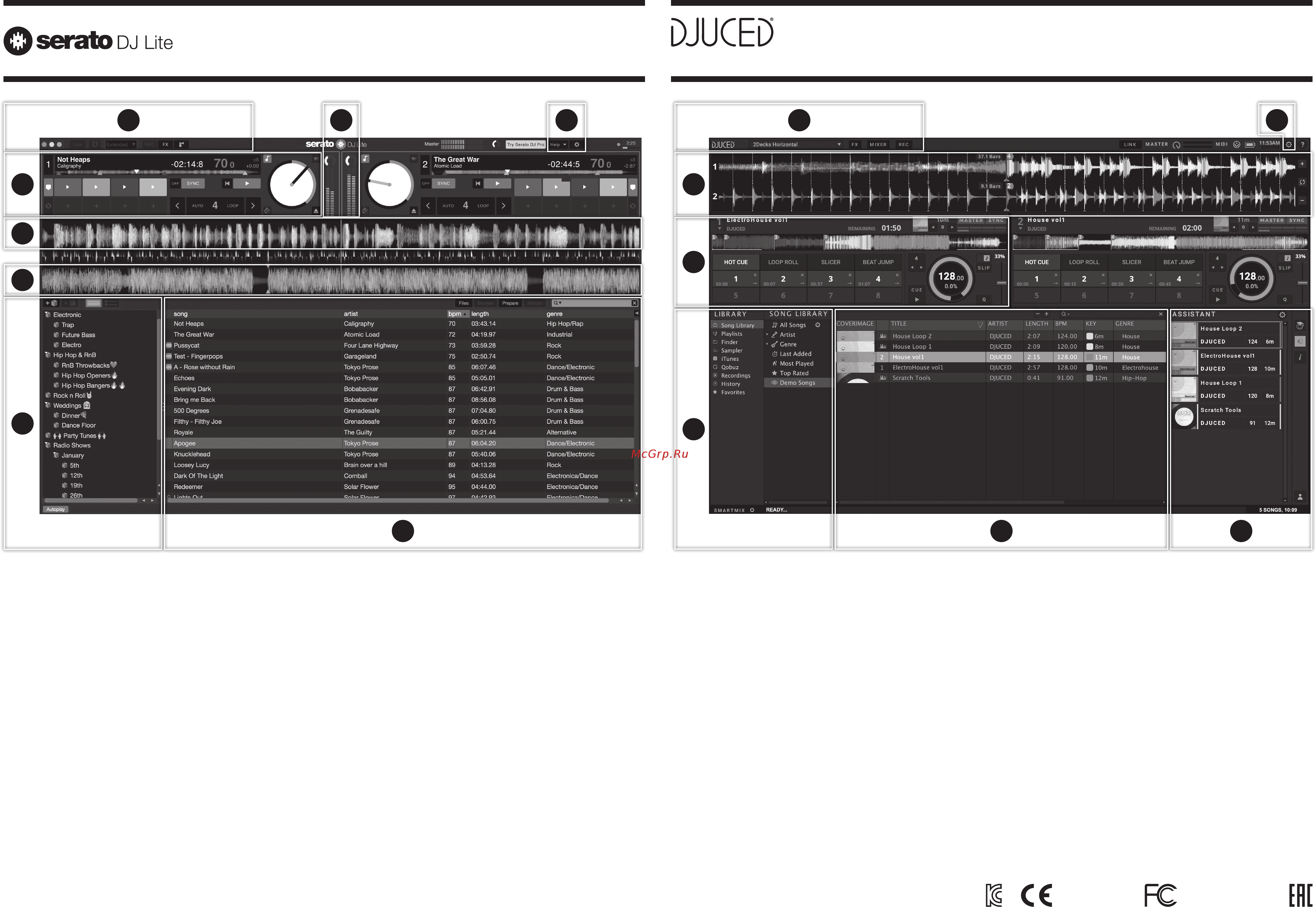Hercules DJ Control Inpulse 500 [2/4] Djuced overview présentation de djuced überblick djuced djuced overzicht vista d insieme di djuced presentación de djuced vista geral do djuced обзор программы djuced