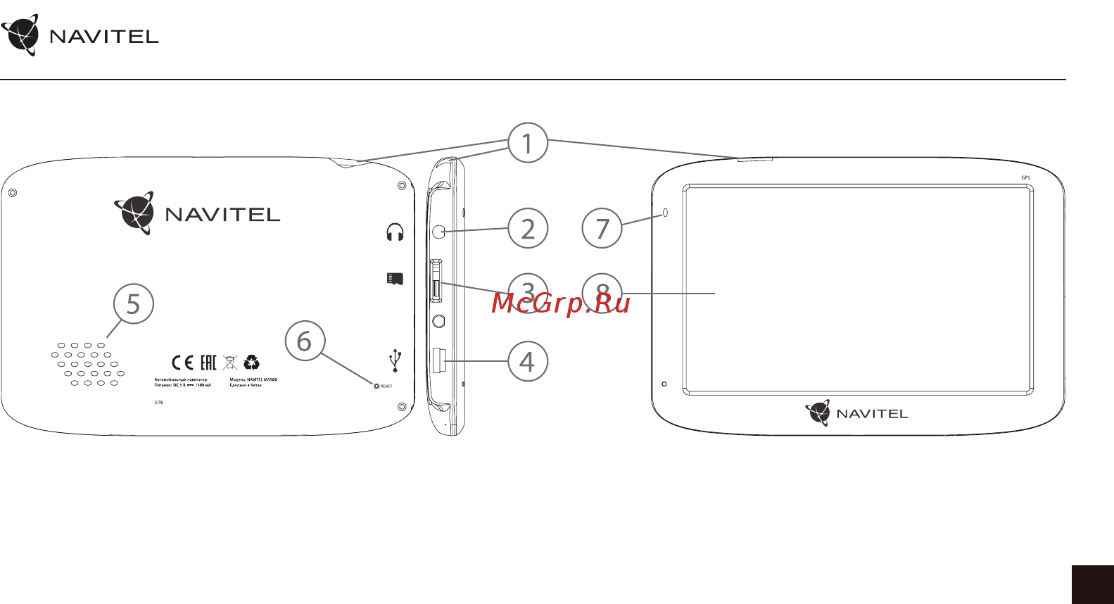 Navitel MS500 [11/19] Внешний вид устройства