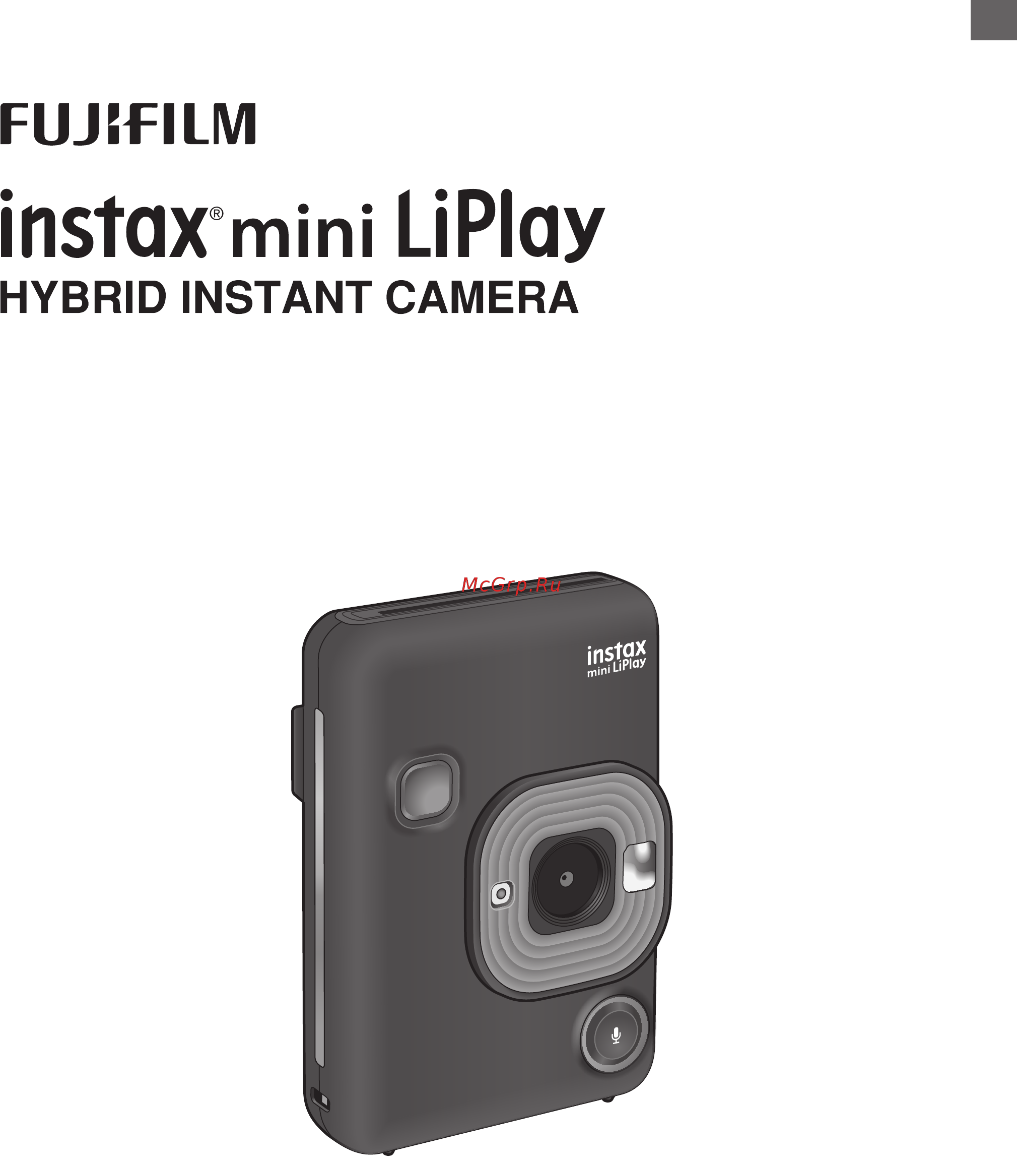 Fujifilm Instax Mini Liplay Stone White Bundle Инструкция по эксплуатации онлайн